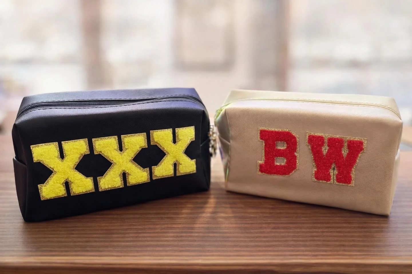 Make it personal ✨
Customized cosmetic bags now available at Barn Wild 🤎 
#ShopSmallCT #ClintonCT