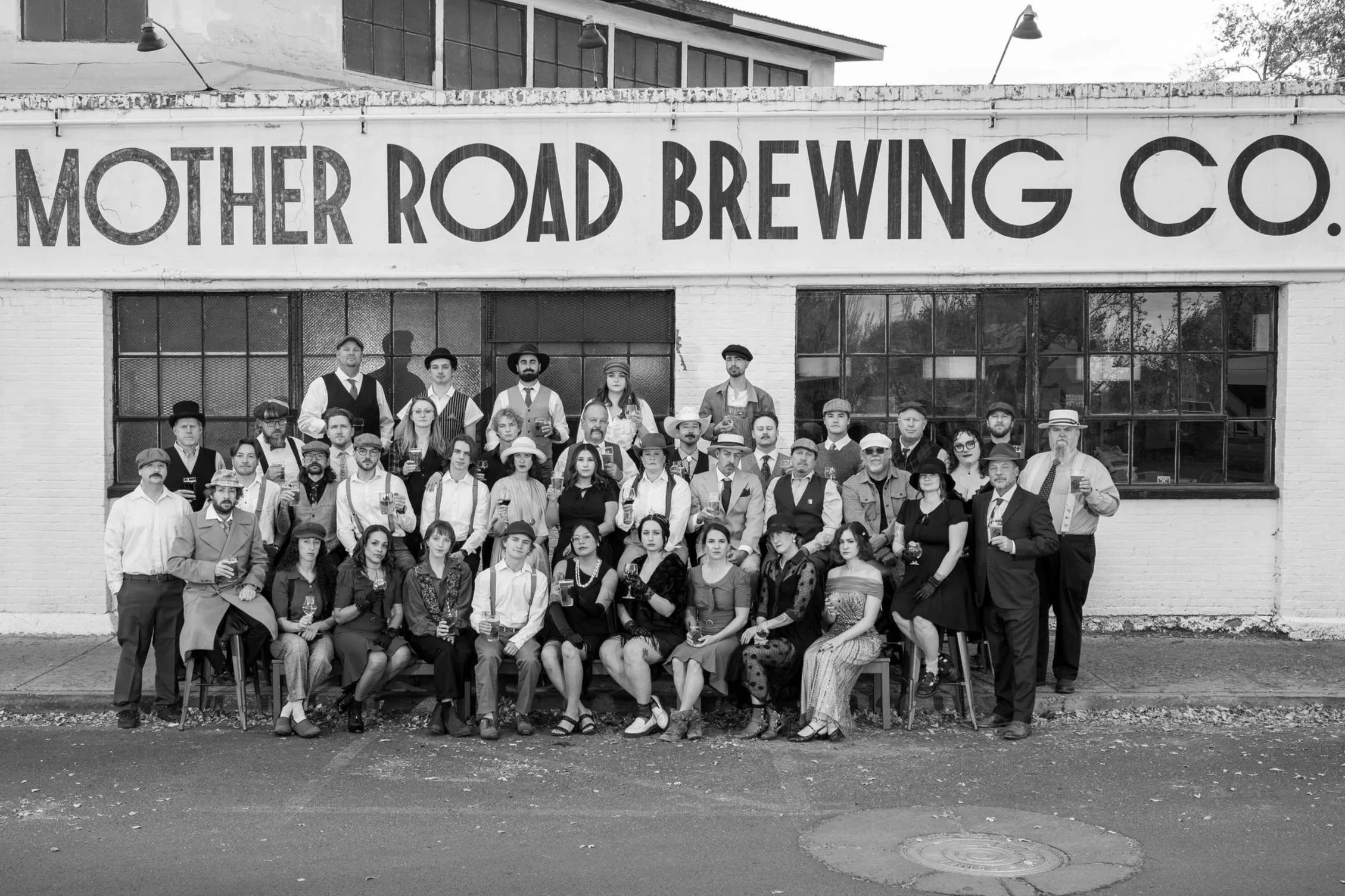 Michael and associates in front of the Mother Road Brewing Co. in Downtown Flagstaff