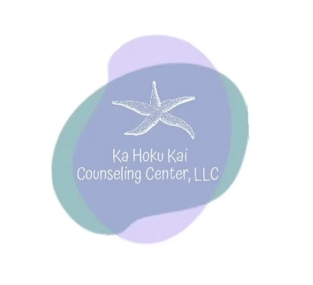Logo for Ka Hoku Kai Counseling Center LLC featuring a starfish design with overlapping pastel-colored circles.