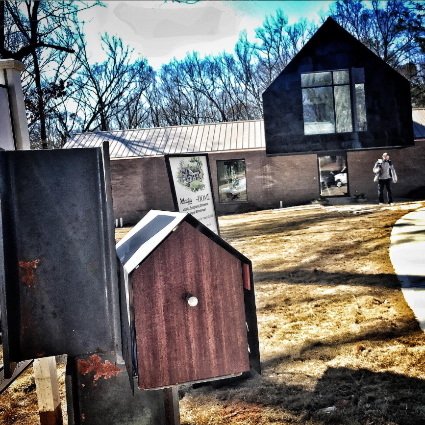 modern mailbox matching house