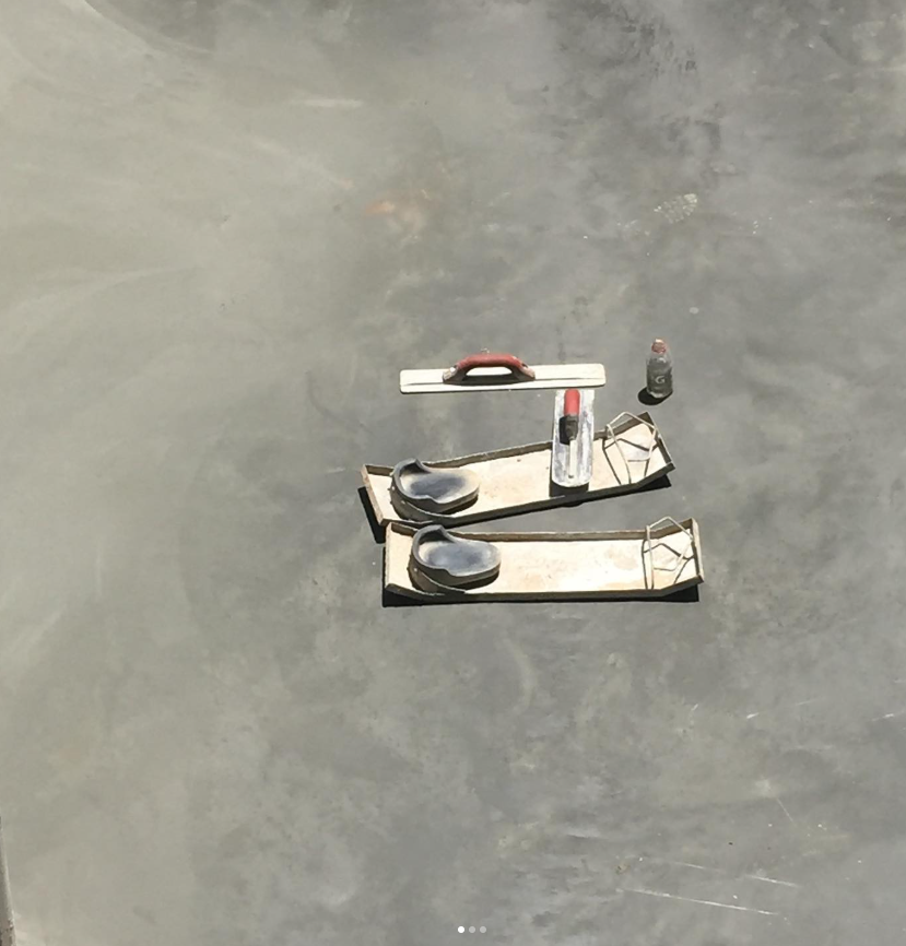 concrete troweling knee sleds