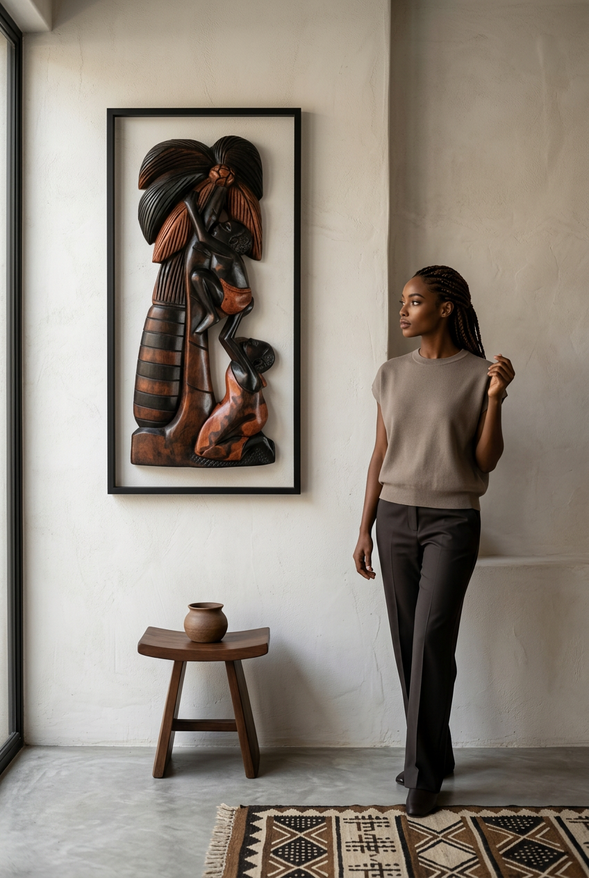 African Heritage Wood Sculpture