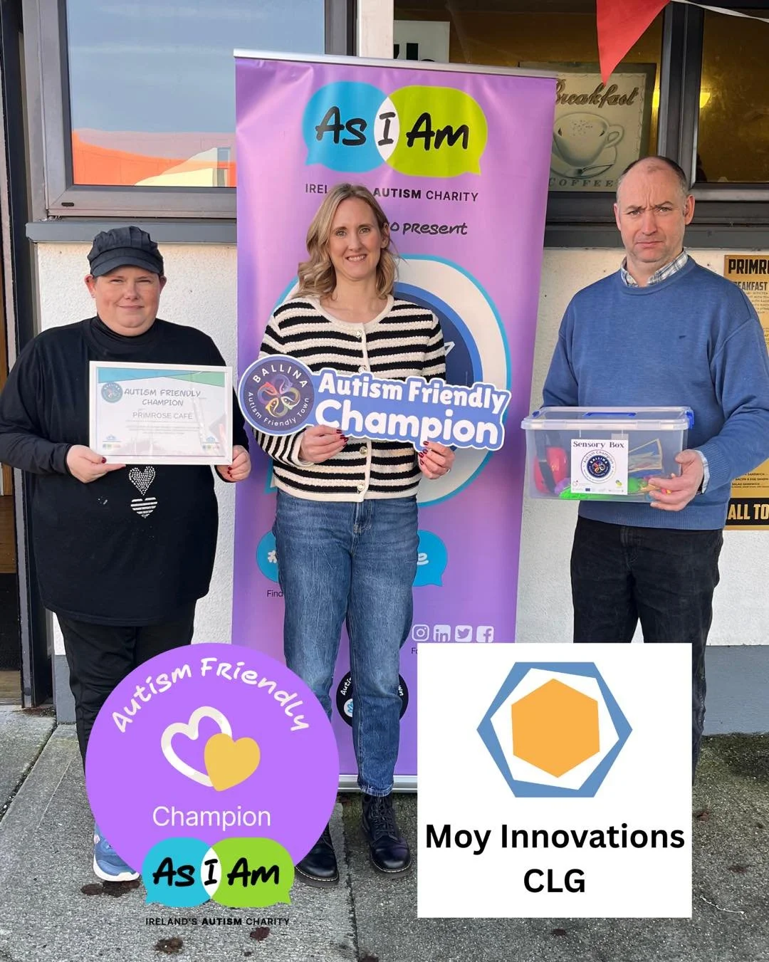 We are delighted to announce Moy Innovations CLG as our next Autism Friendly Champion!

Moy Innovations is a social enterprise that promotes social inclusion within our community by providing training, employment and work-experience opportunities for