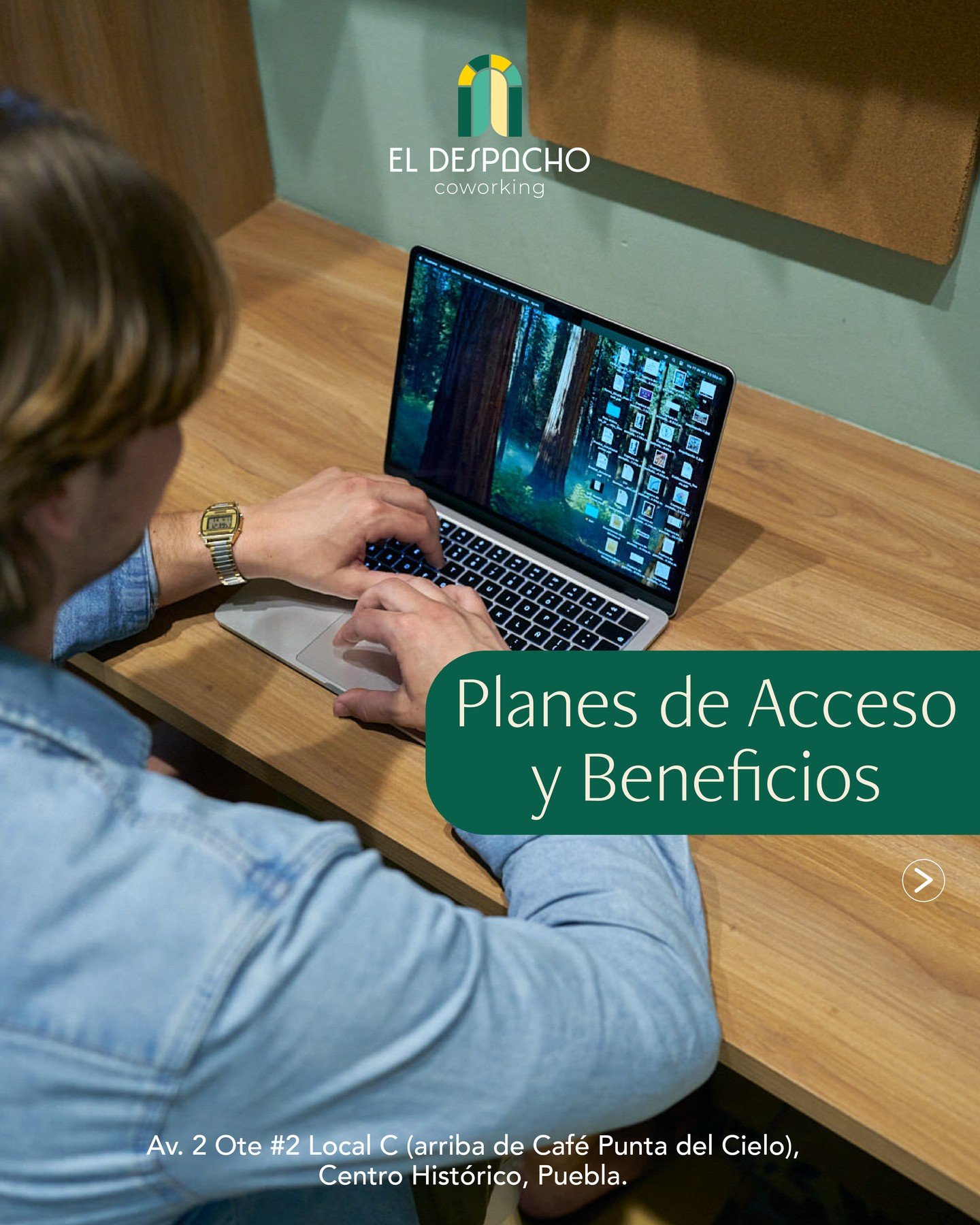 Elige tu plan | Arma tu horario. El Despacho se adapta a ti y a tu ritmo; descubre otra forma de trabajar en el coraz&oacute;n de la ciudad. 
 📍Av. 2 Ote #2, Centro Hist&oacute;rico | Planta alta @cafepcielocentro