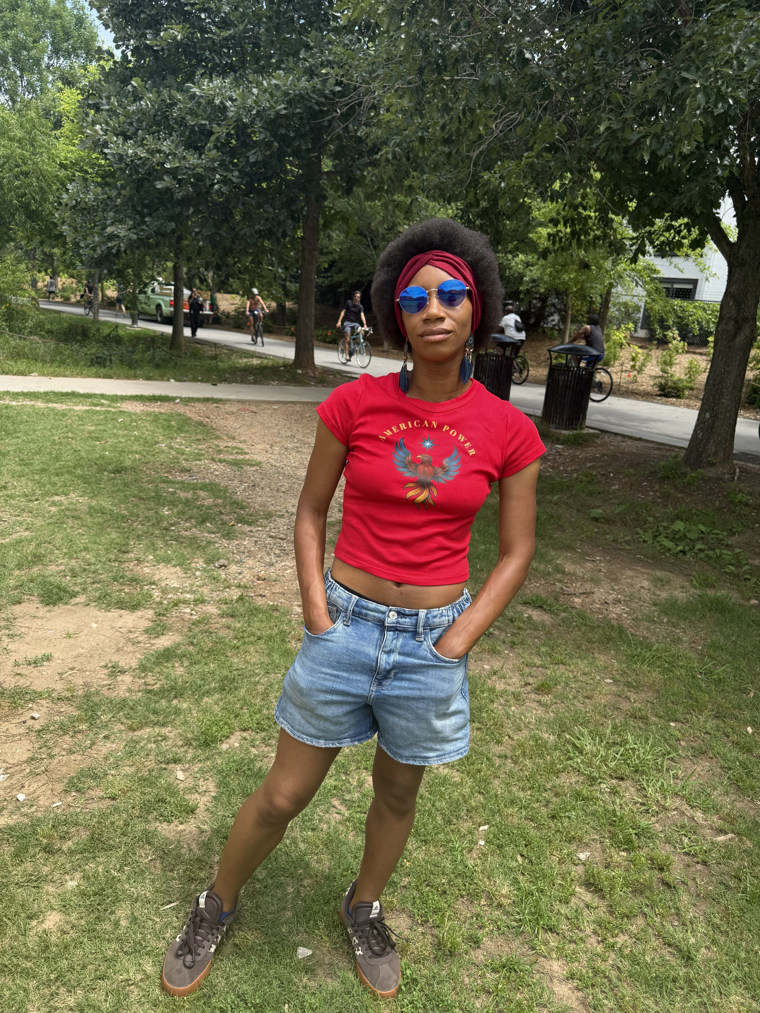 Woman's American Power Crop Top