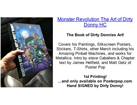 Monster Revolt The Art of Dirty Donny 1st Printing, Hard Cover
