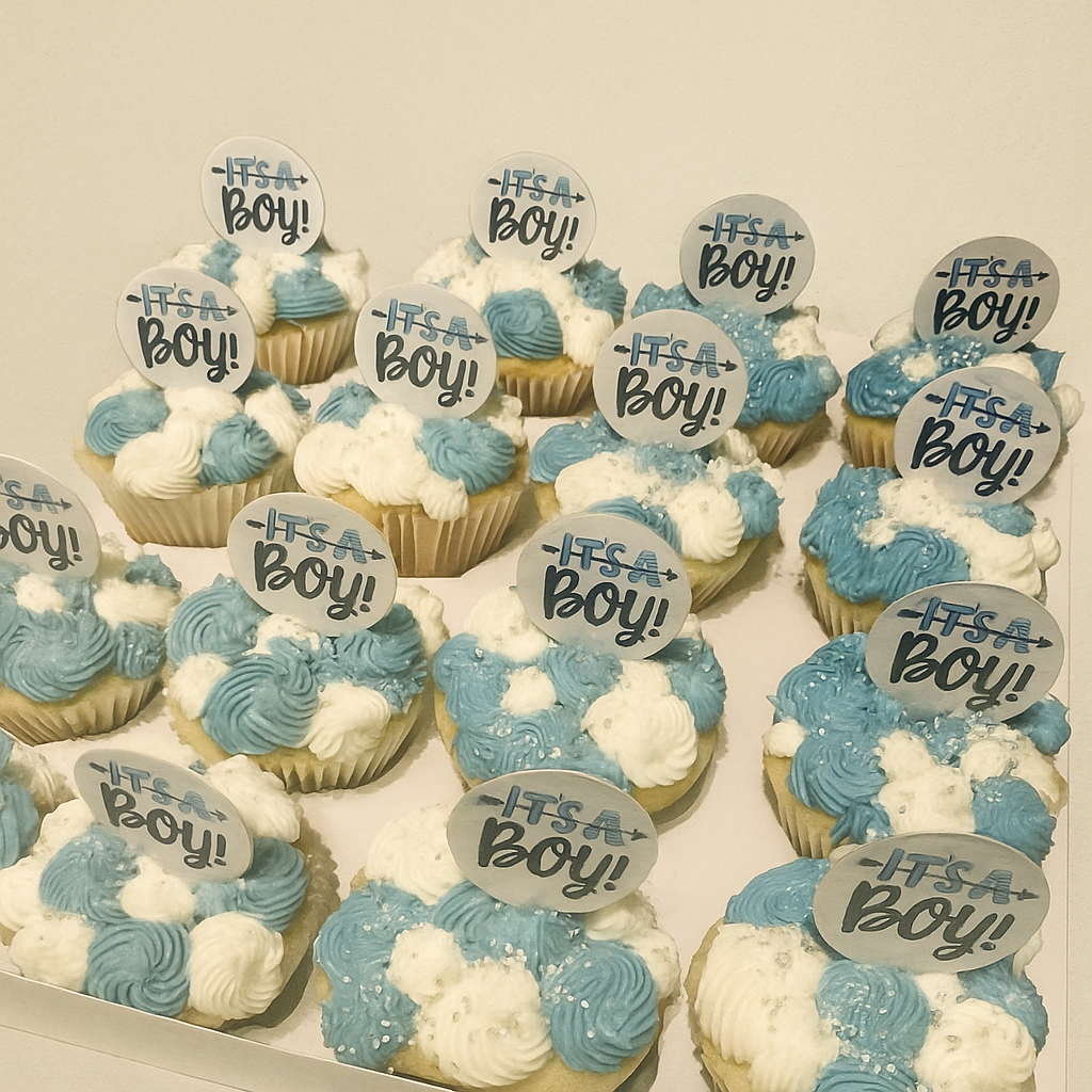 Baby shower cupcakes, cupcakes, boy babyshower, cake, sweets