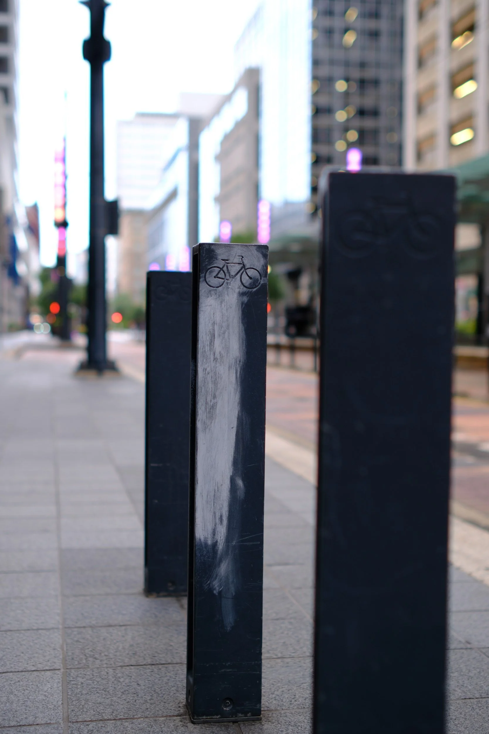 Security bollards standing at attention.