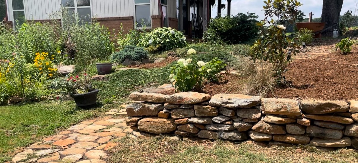 Reclaimed Stone from 1800s foundation - stacked to look aged