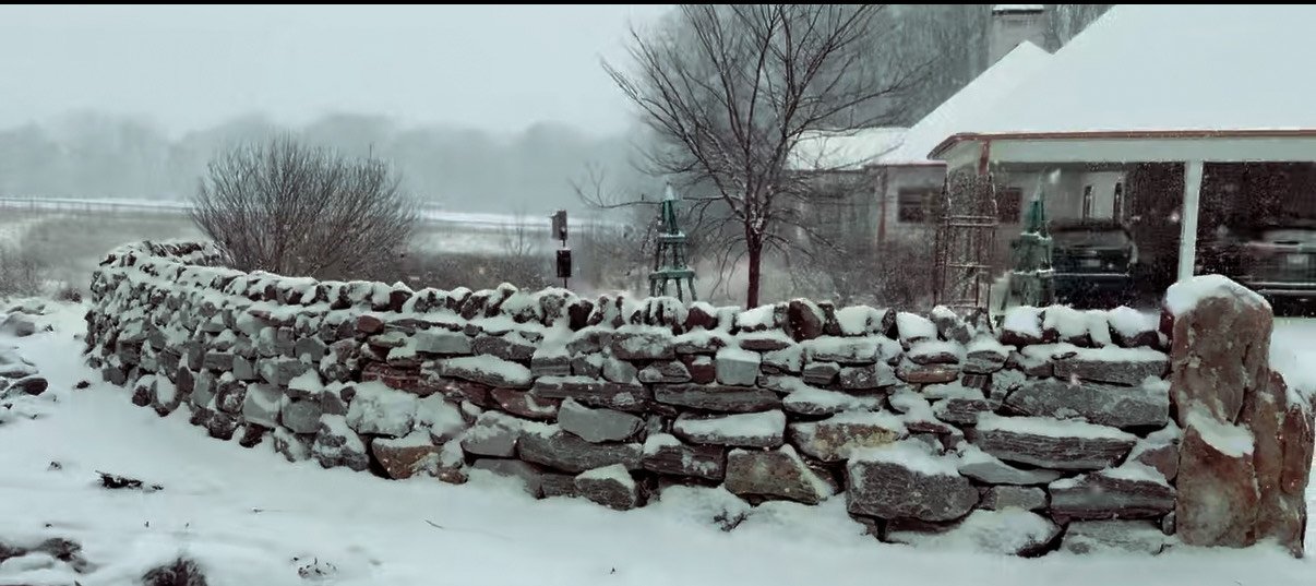 Rip Rap In Snow