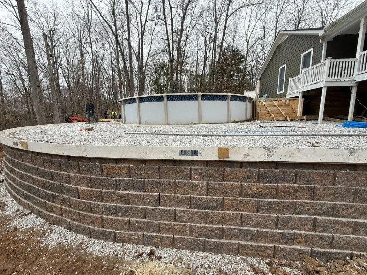 Retaining Wall and Pool Deck Install