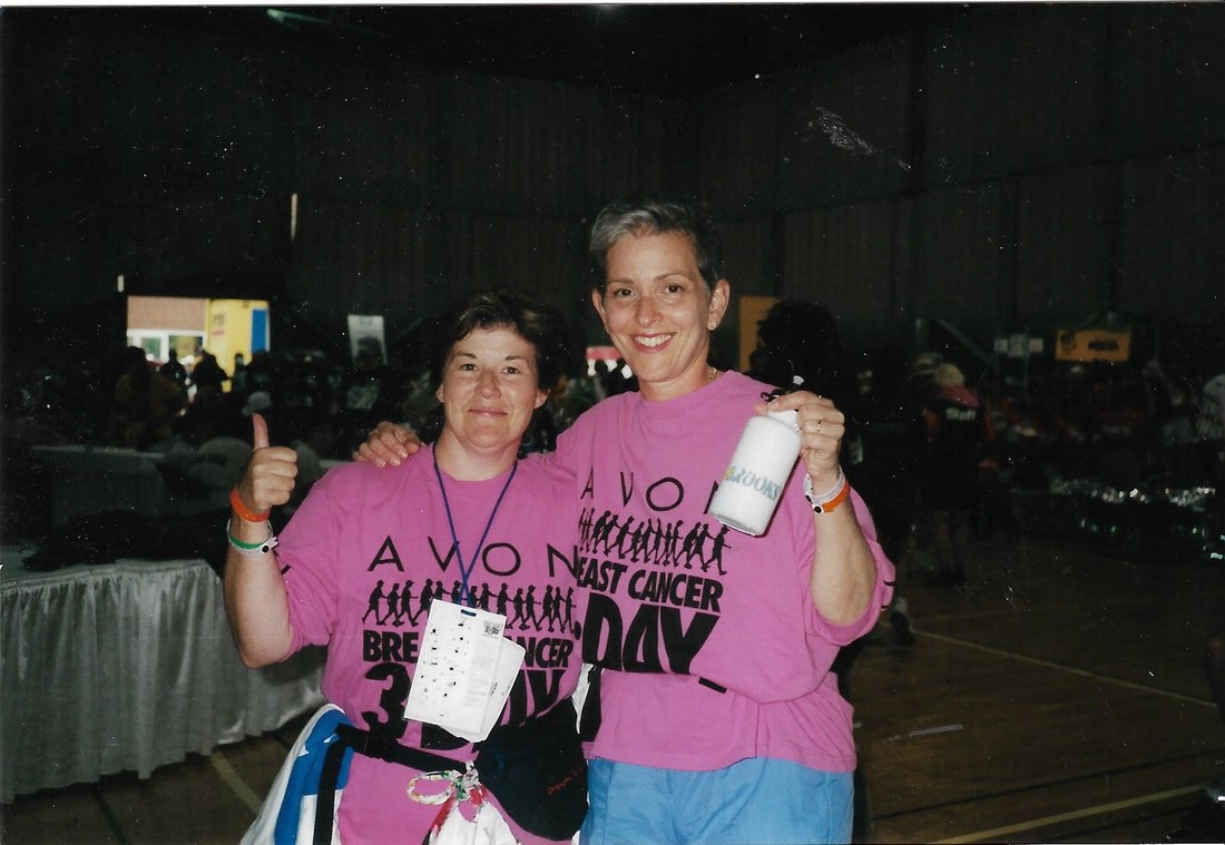 37. Two years after finishing treatment, Cindy and I did the 3-day Avon Walk for Breast Cancer.