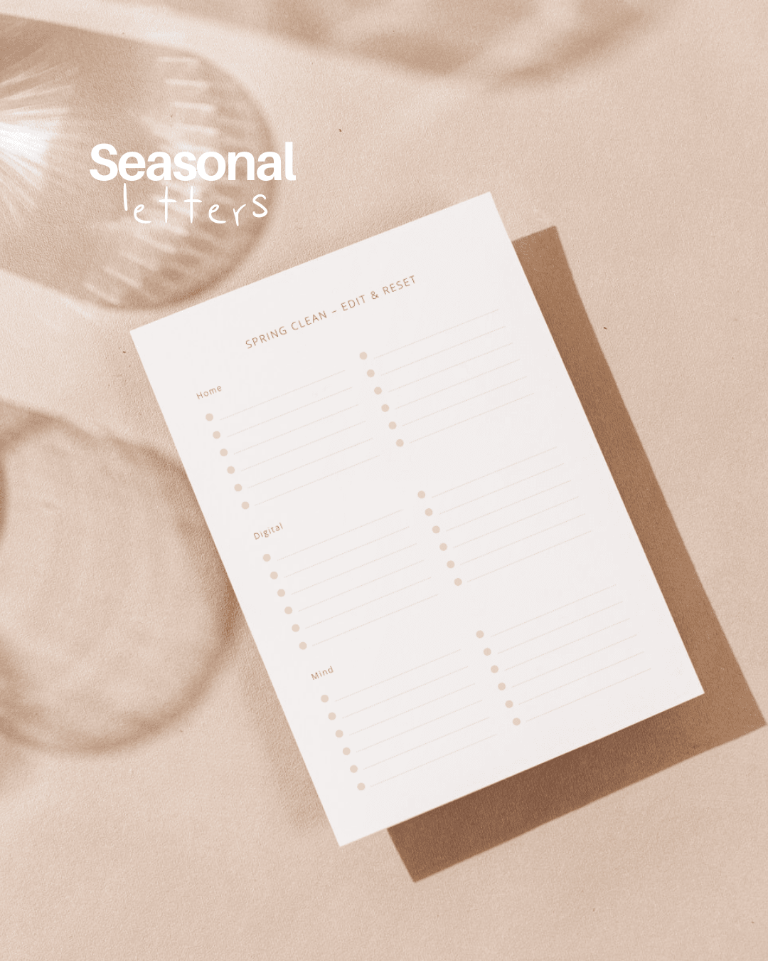 The Seasonal Letters Mail Club - A letter for your planner.