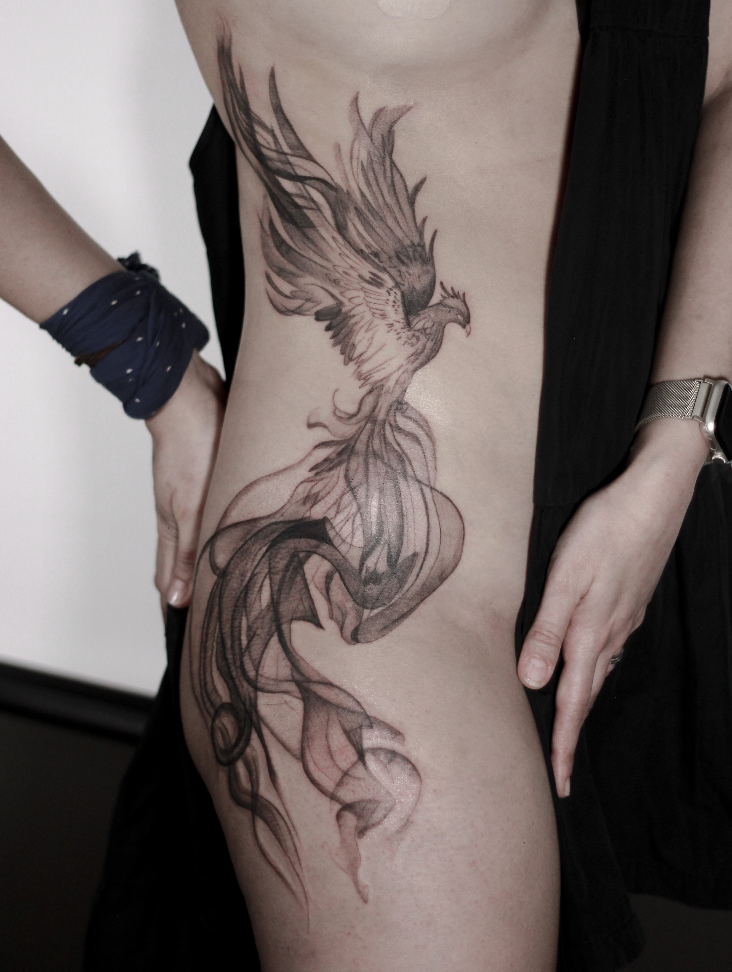 Smoke Phoenix - Custom design.

Bookings open for August and September 
New York &amp; Chicago.

DM or book through the link in my bio ✨✨