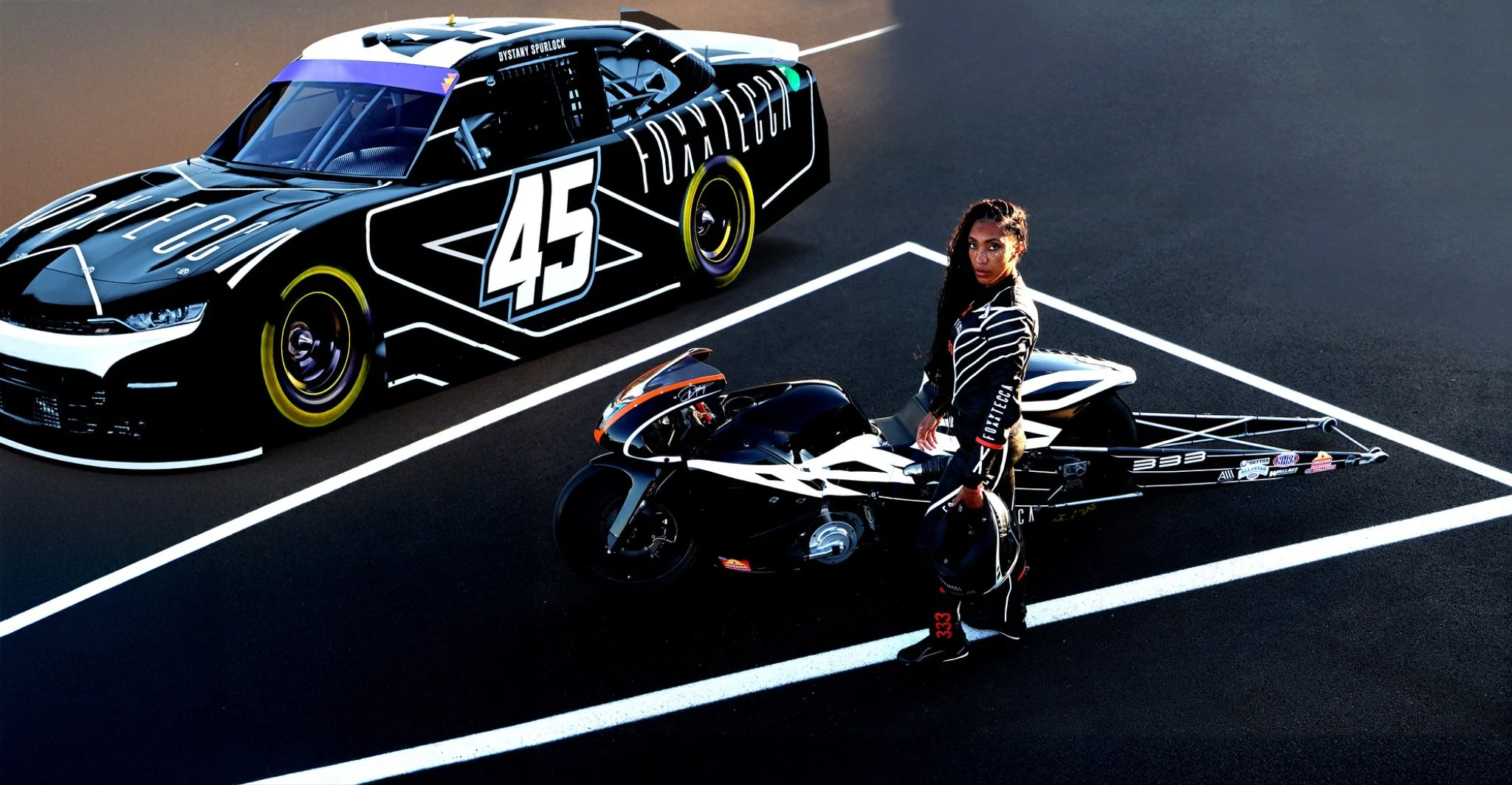 Motorcycle Drag Racer Dystany Spurlock  Aims for Historic NASCAR ARCA Series Bid
