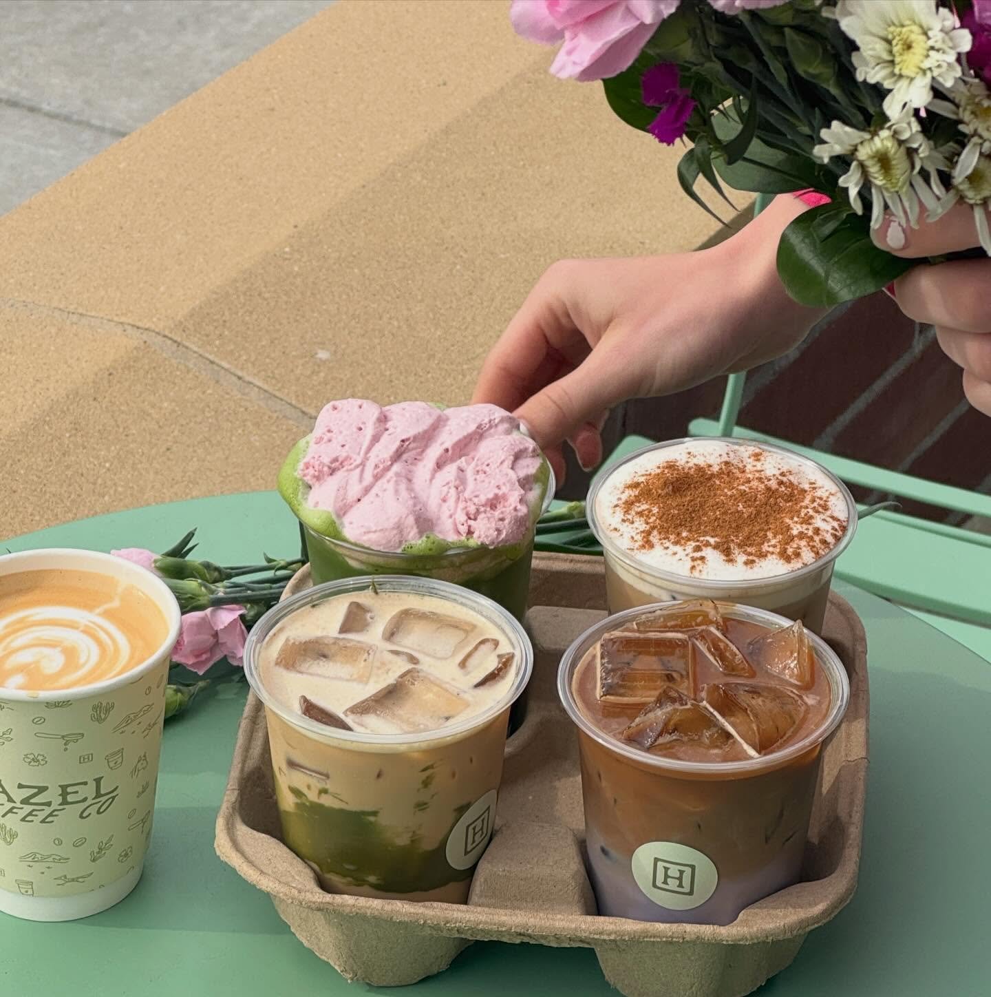 Y&rsquo;all have been asking, so here&rsquo;s our spring seasonal lineup (so far)

&bull; Strawberry matcha cloud
&bull; Shaken pistachio latte
&bull; Blueberry latte &amp; matcha
&bull; Carrot cake cloud (carrot syrup w/ cream cheese cloud)

They&rs
