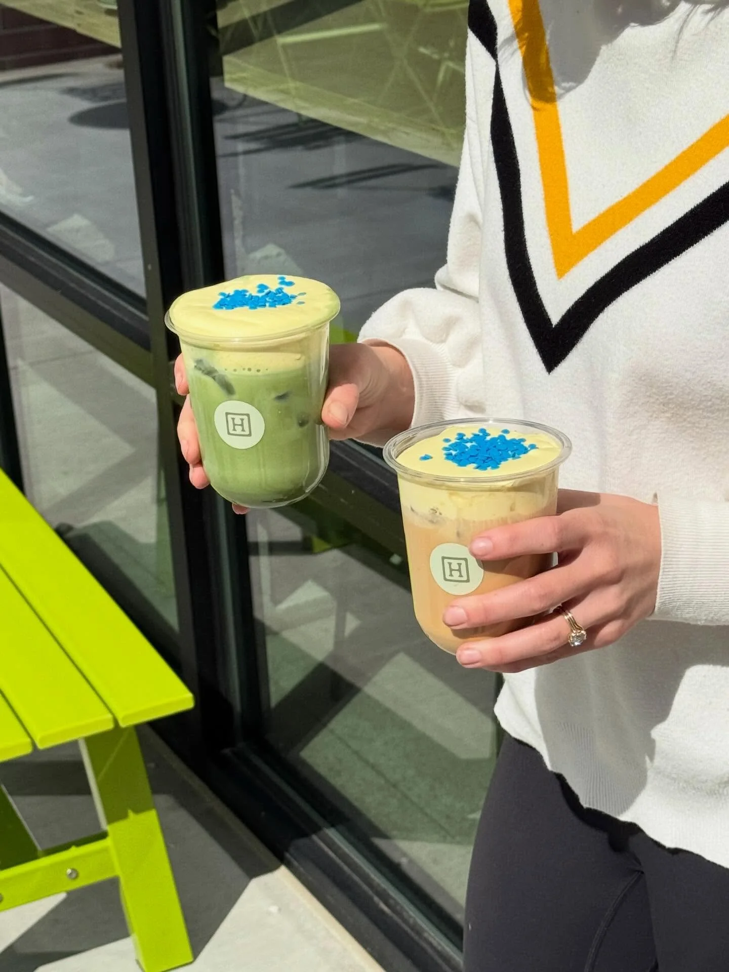 Graduation cake cloud latte and matcha THIS WEEKEND ONLY 🎂 congrats university of Michigan graduates 🥳