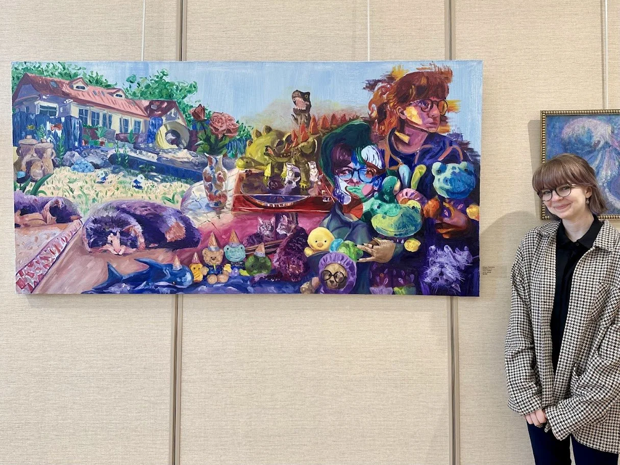 "Joy in Color: Celebration, Vibrancy, Energy" Juried Group Exhibition. Showcased Artist. Arts Center East, Eureka Gallery. Vernon, CT. 2026