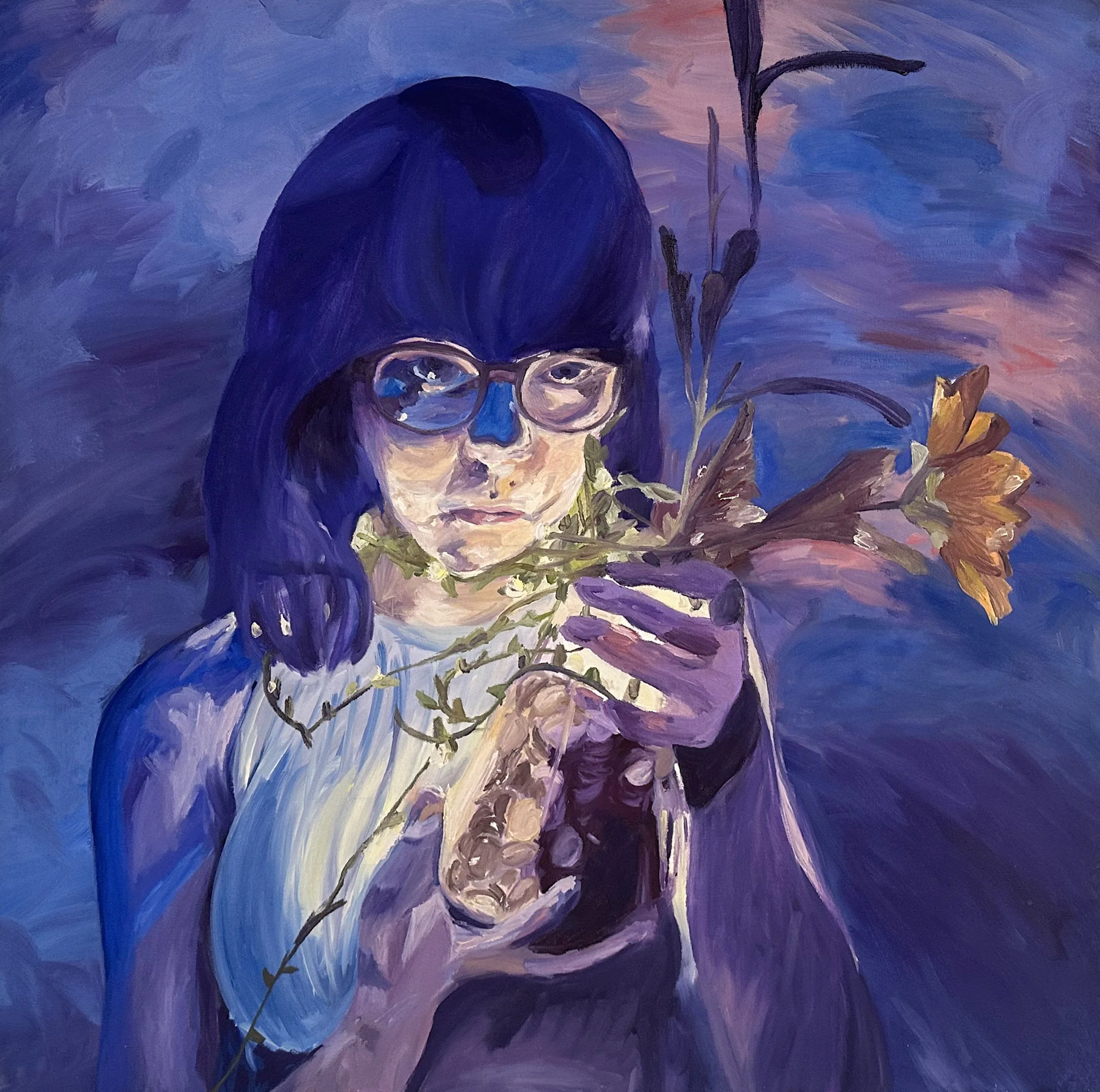 “Watch the Light” 35x35 inches, oil on stretched canvas.