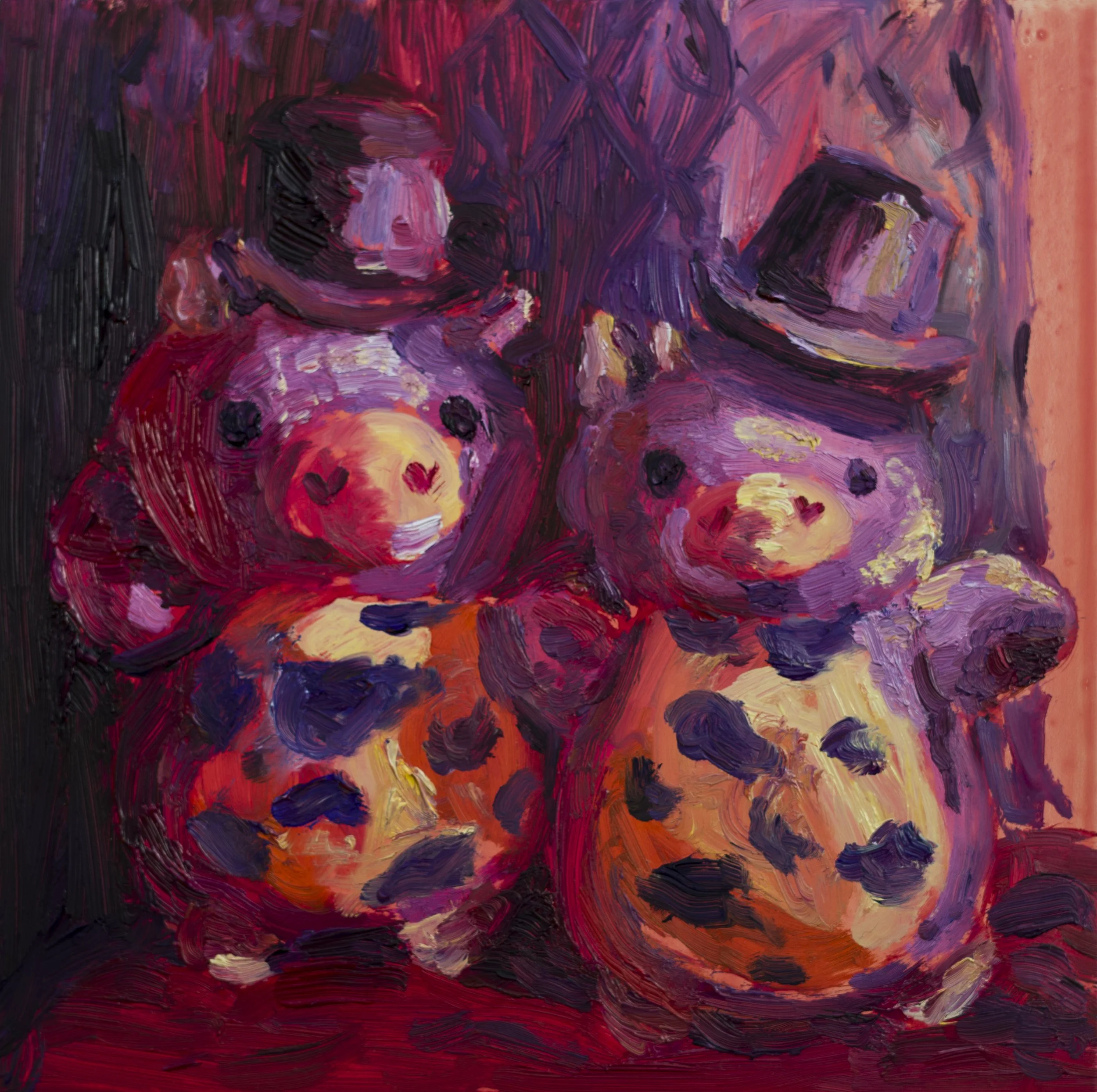 “A Formality Between Friends” 6x6 inches, oil on wood panel.