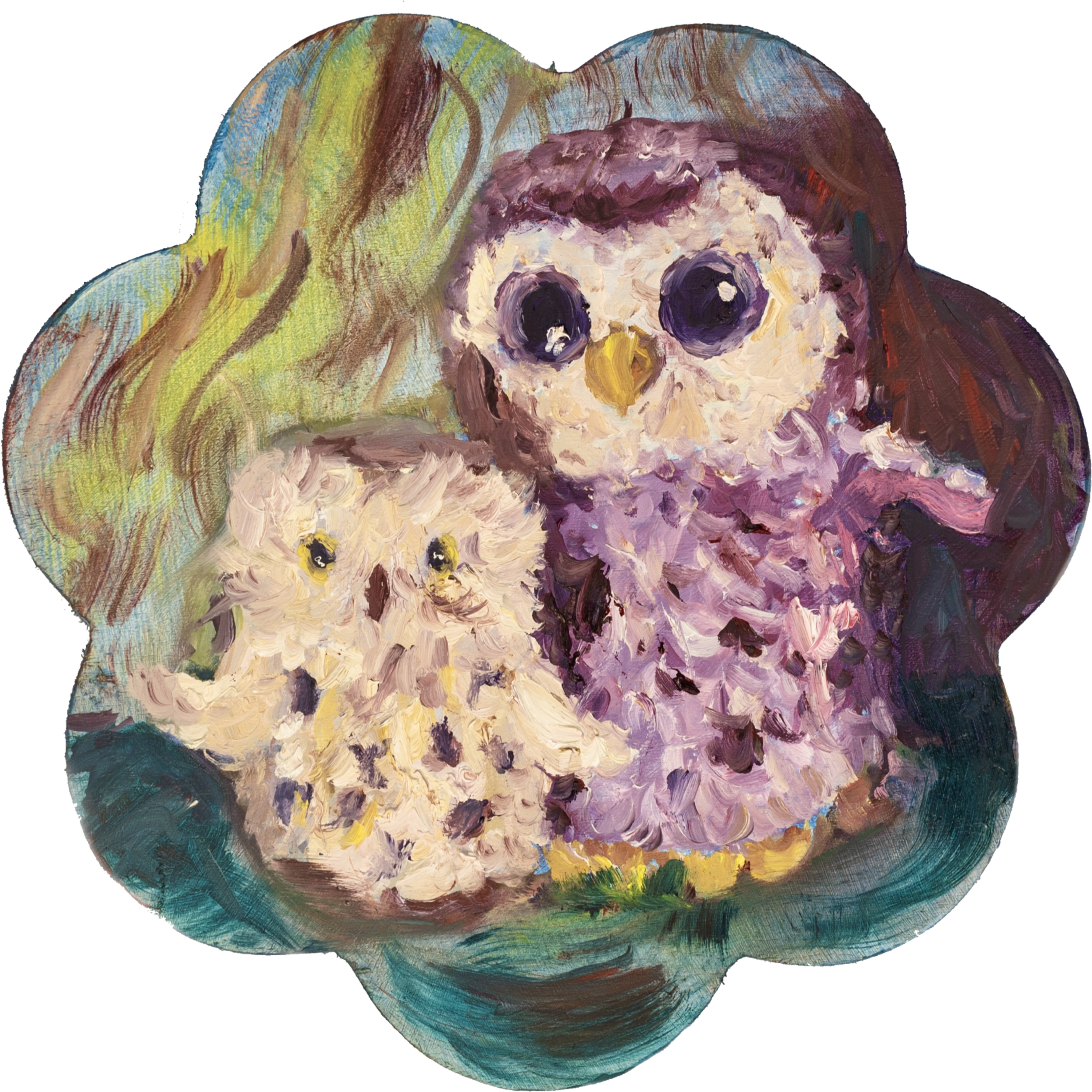 "Two of a Kind" 6x6 inches, oil on wood panel.