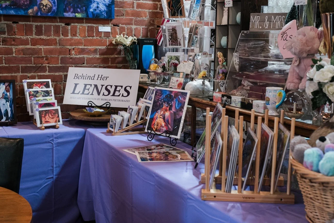 Behind Her Lenses- Solo Show. Showcased Artist, Art Installer. Terri’s Flower Shop, Naugatuck CT.