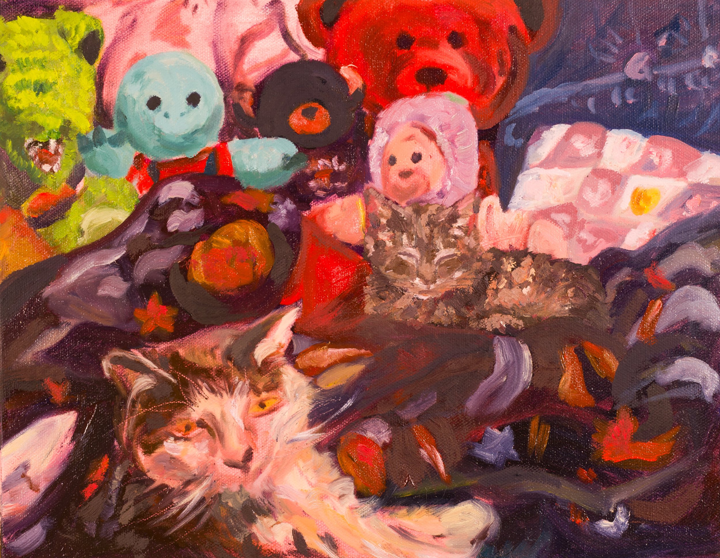 “Among Friends” 11x14 inches, oil on stretched canvas. 2025.