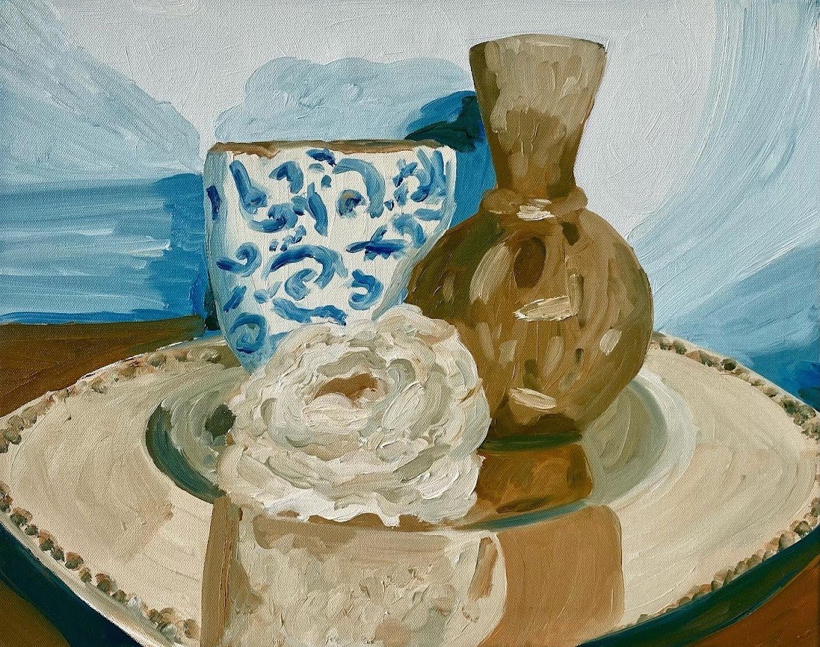 “Study of my Mother's Things 2” 16x20 inches, oil on stretched canvas.