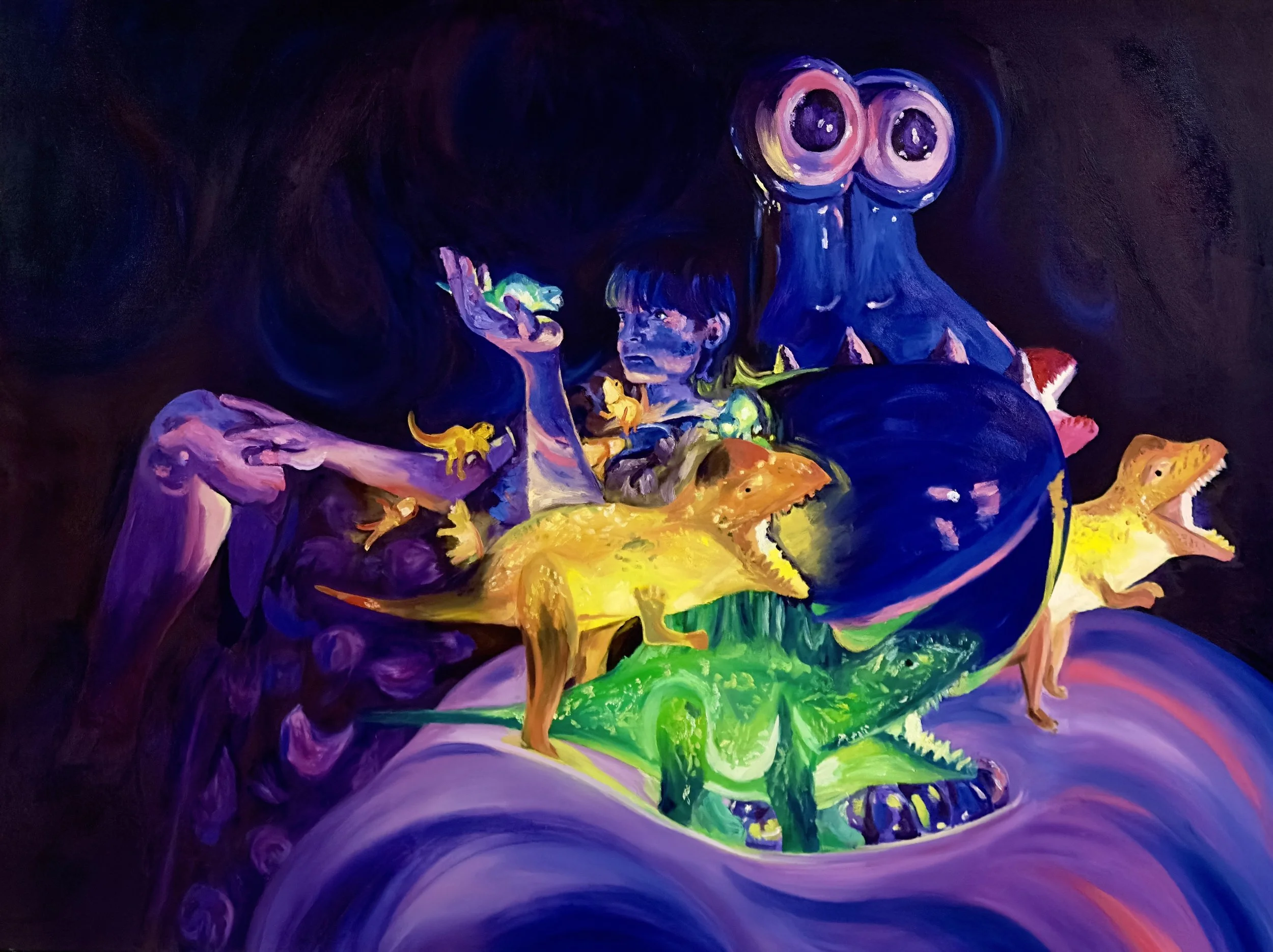 “In the Peace of Her World” 54x42 inches, oil on stretched canvas.