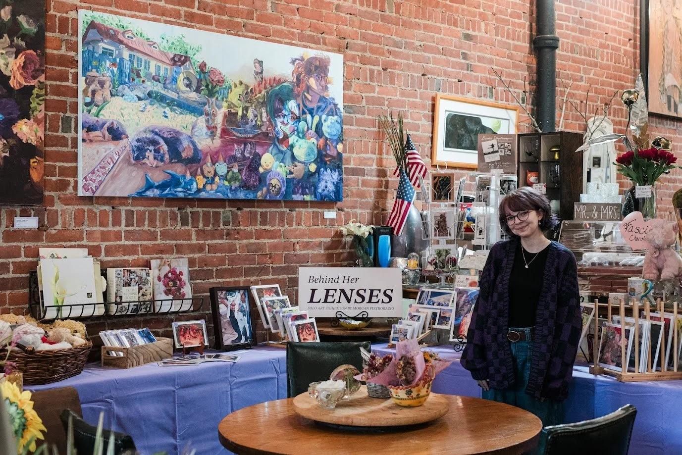 Behind Her Lenses- Solo Show. Showcased Artist, Art Installer. Terri’s Flower Shop, Naugatuck CT.