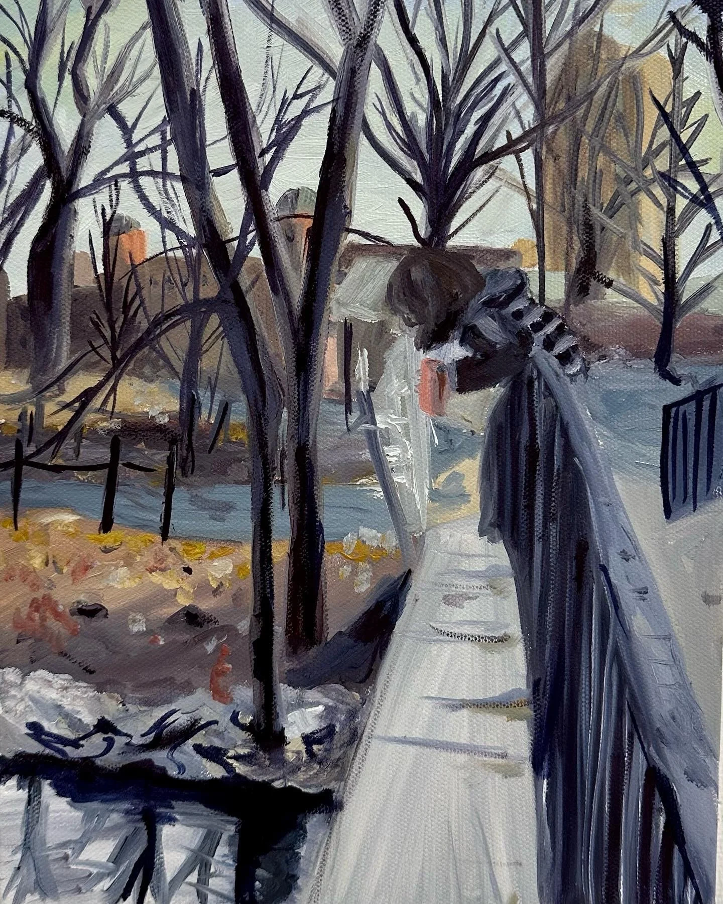 “Bridge” 9x12 inches, oil on stretched canvas.