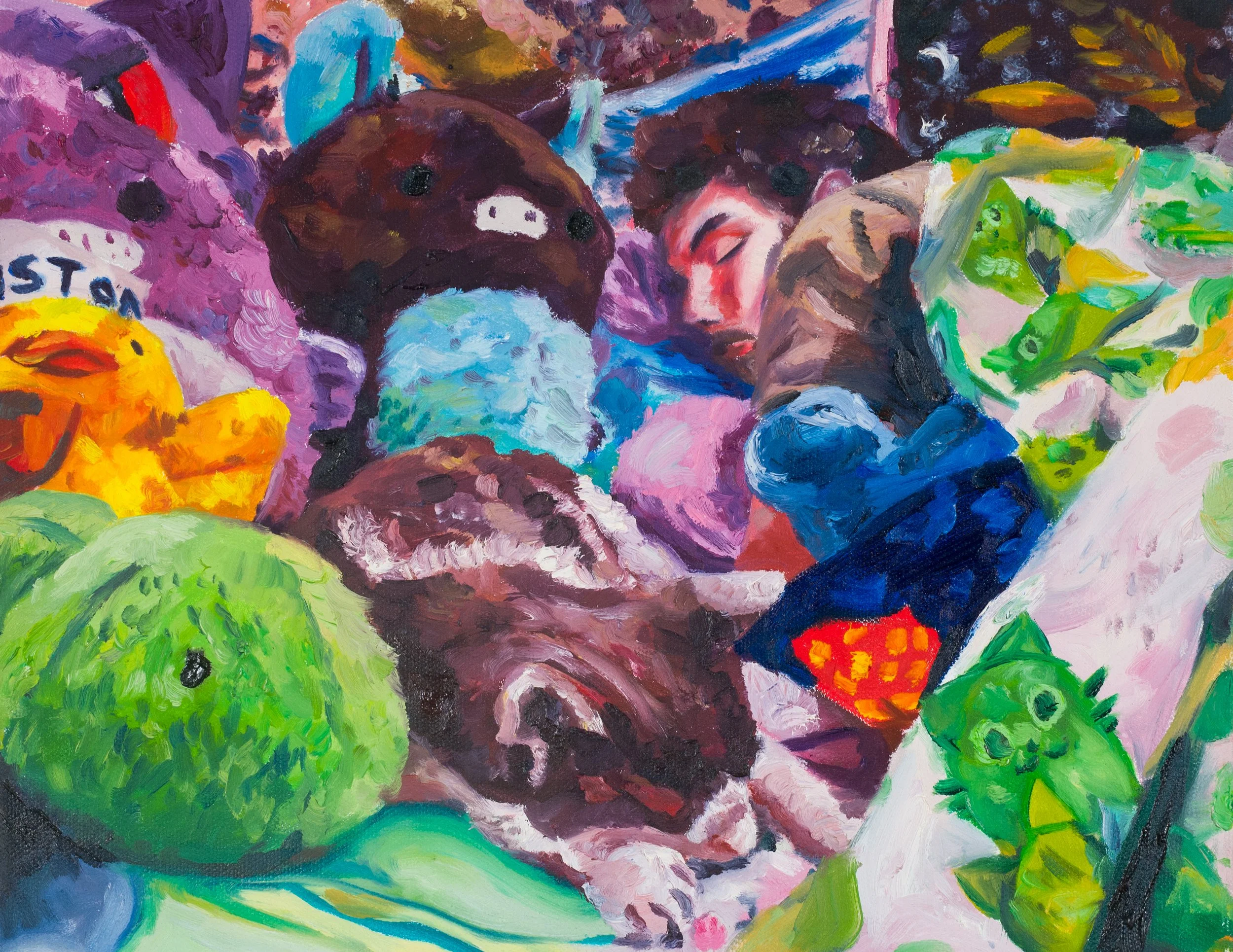 “Nestled and Nowhere” 11x14 inches, oil on stretched canvas. 2025.