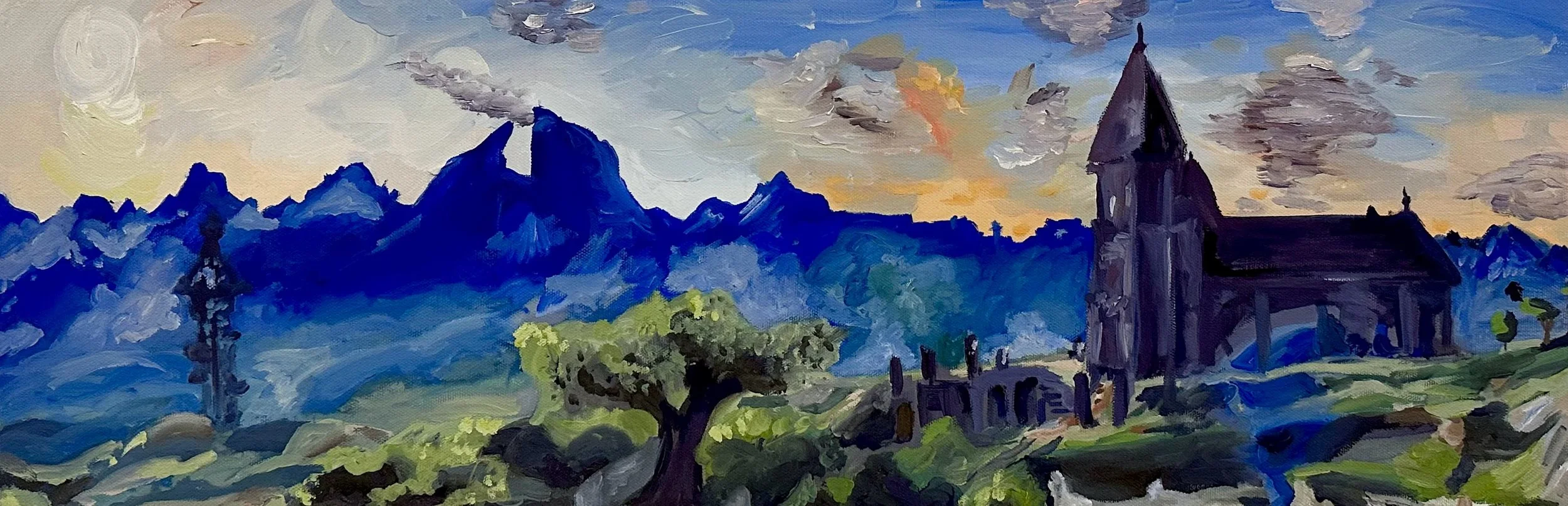 “Breath of the Wild” 10x30 inches, oil on stretched canvas.