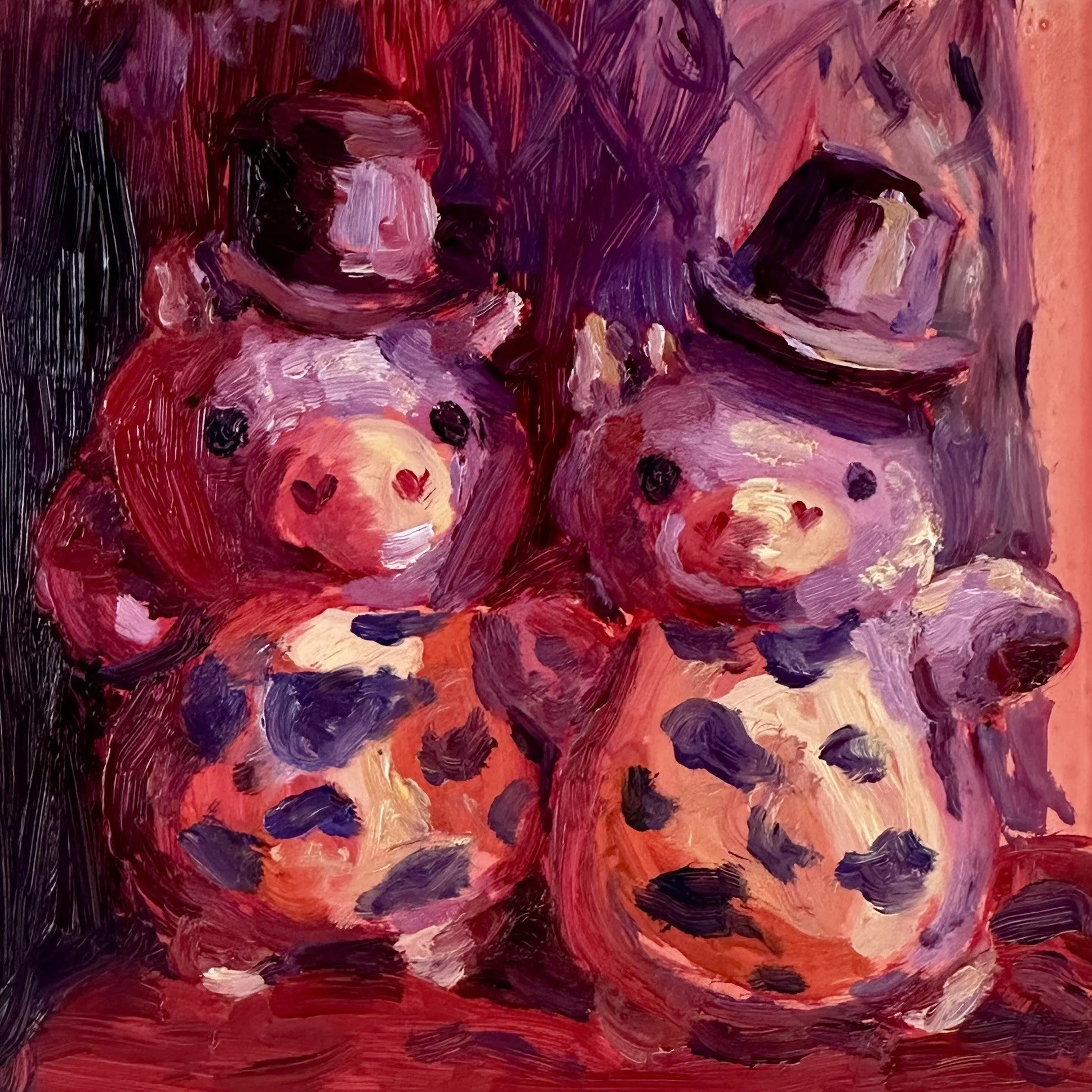 "A Formality Between Friends" 6 x 6 inches, oil on stretched canvas