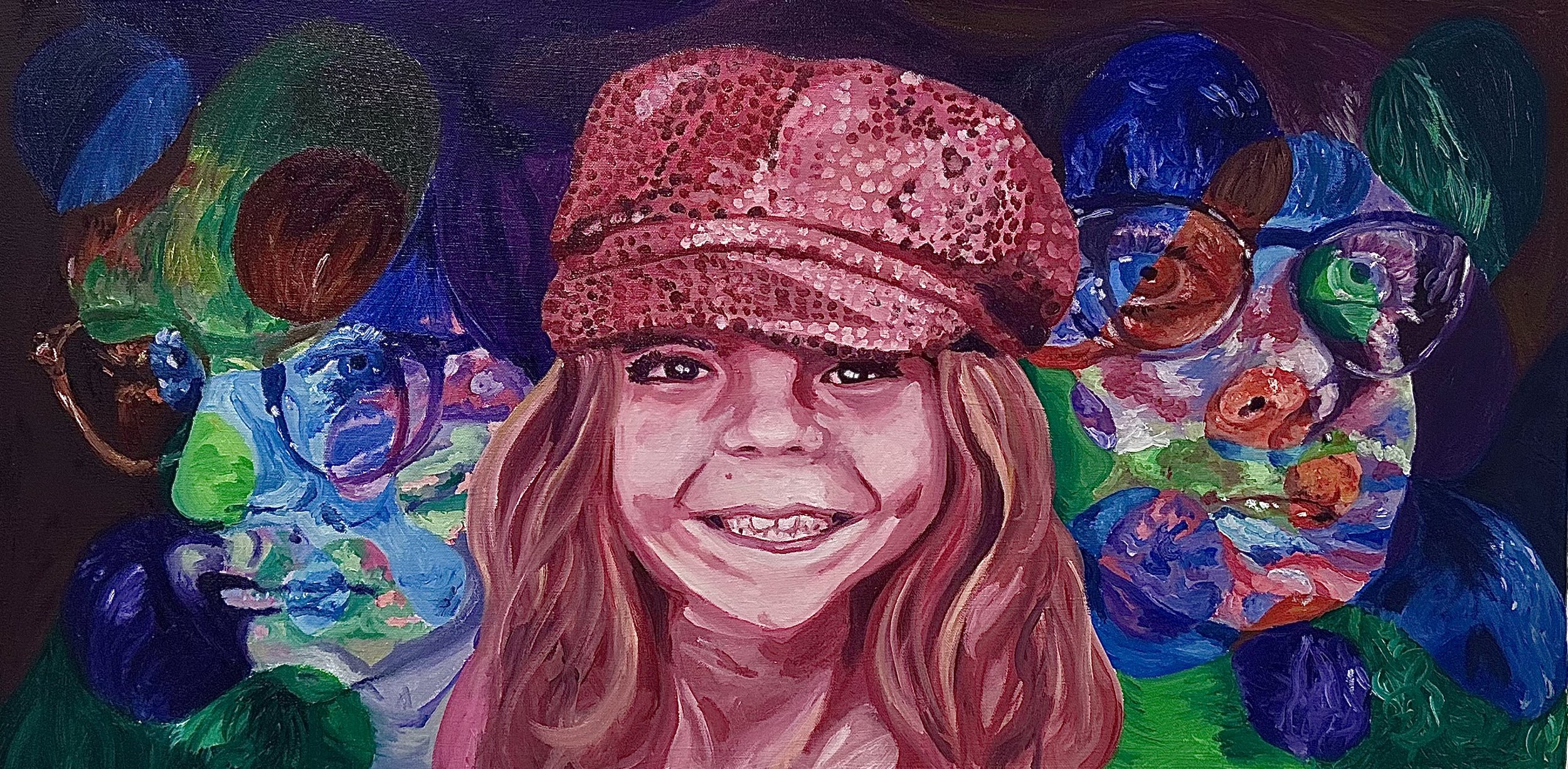 "Fragments of Resilience 3" 18x36 inches, oil on stretched canvas.