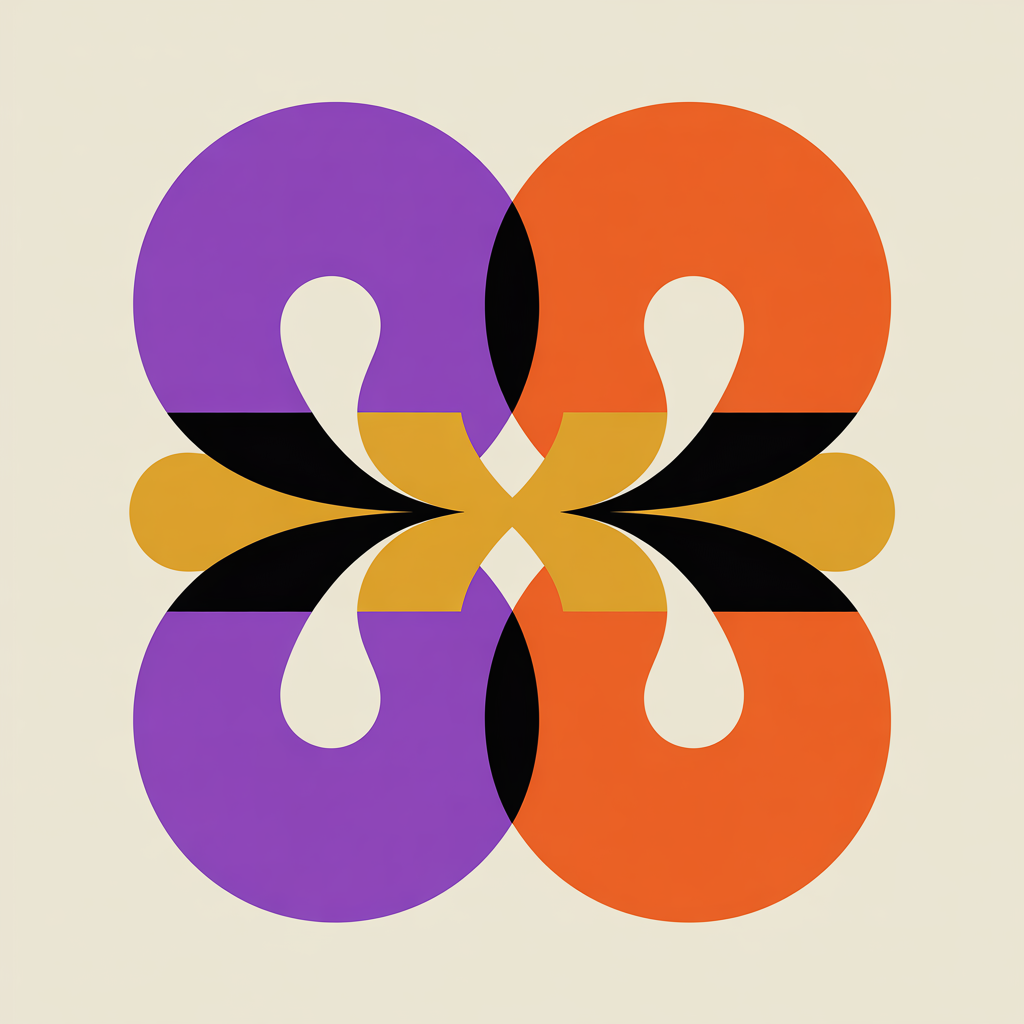 Retro connected figures illustration representing partnership approach to small business marketing