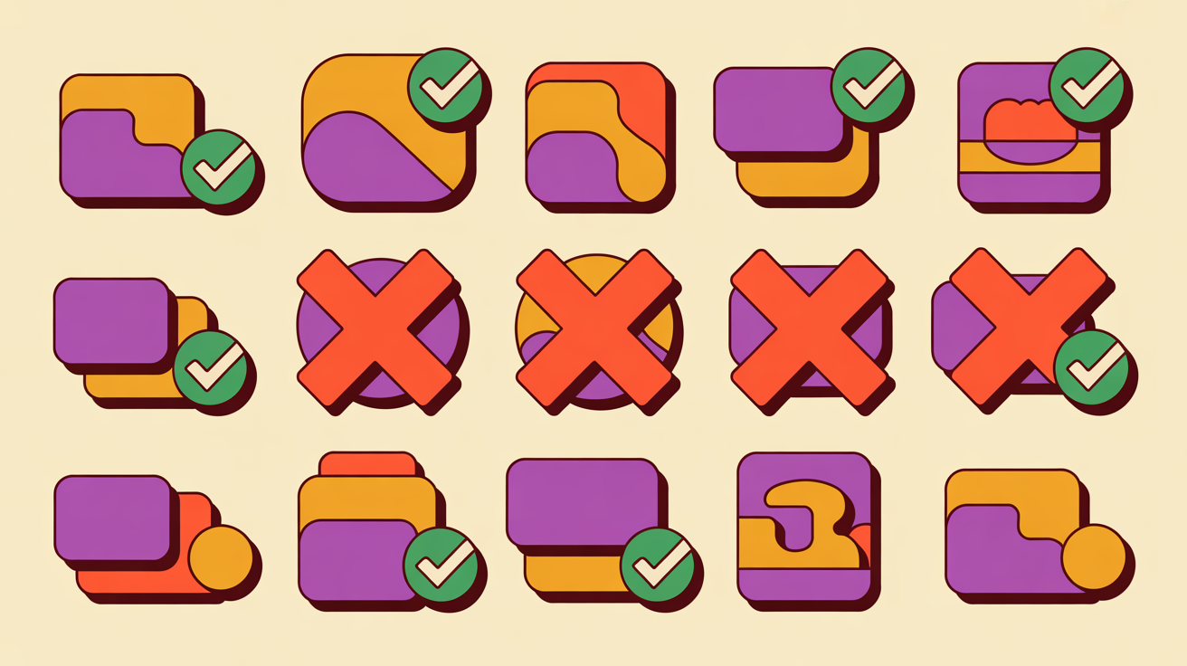 Retro illustration of social platform icons with checkmarks representing strategic platform selection for associations