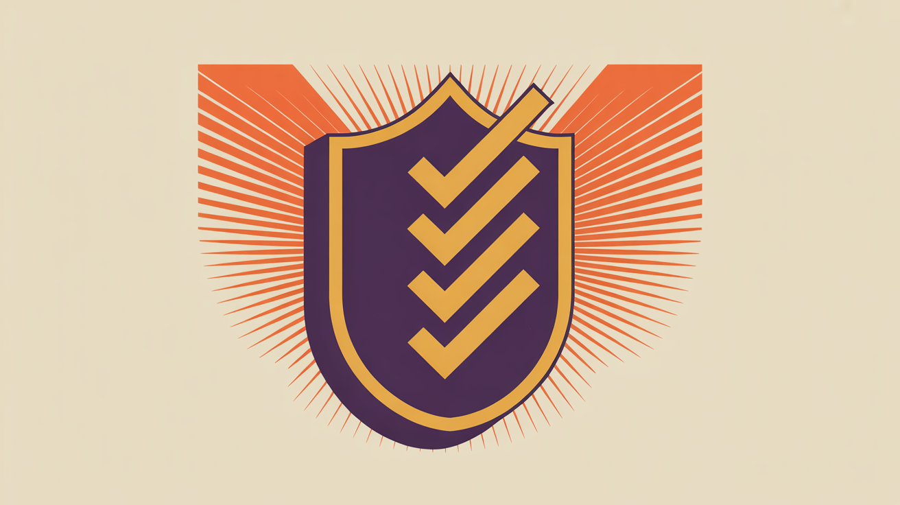 Retro illustration of a shield protecting revenue streams representing financial stability through diversification