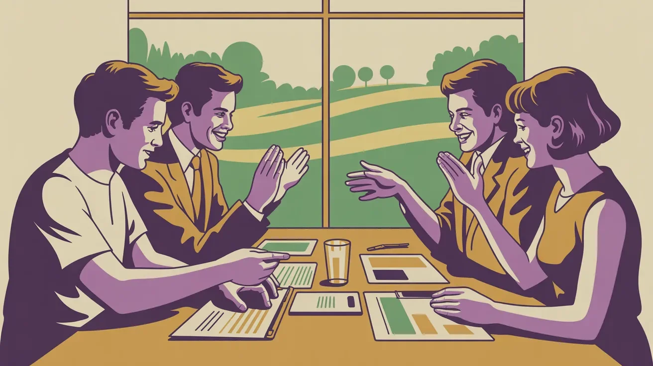 Retro illustration of effective collaboration between nonprofit team and event planner with clear communication