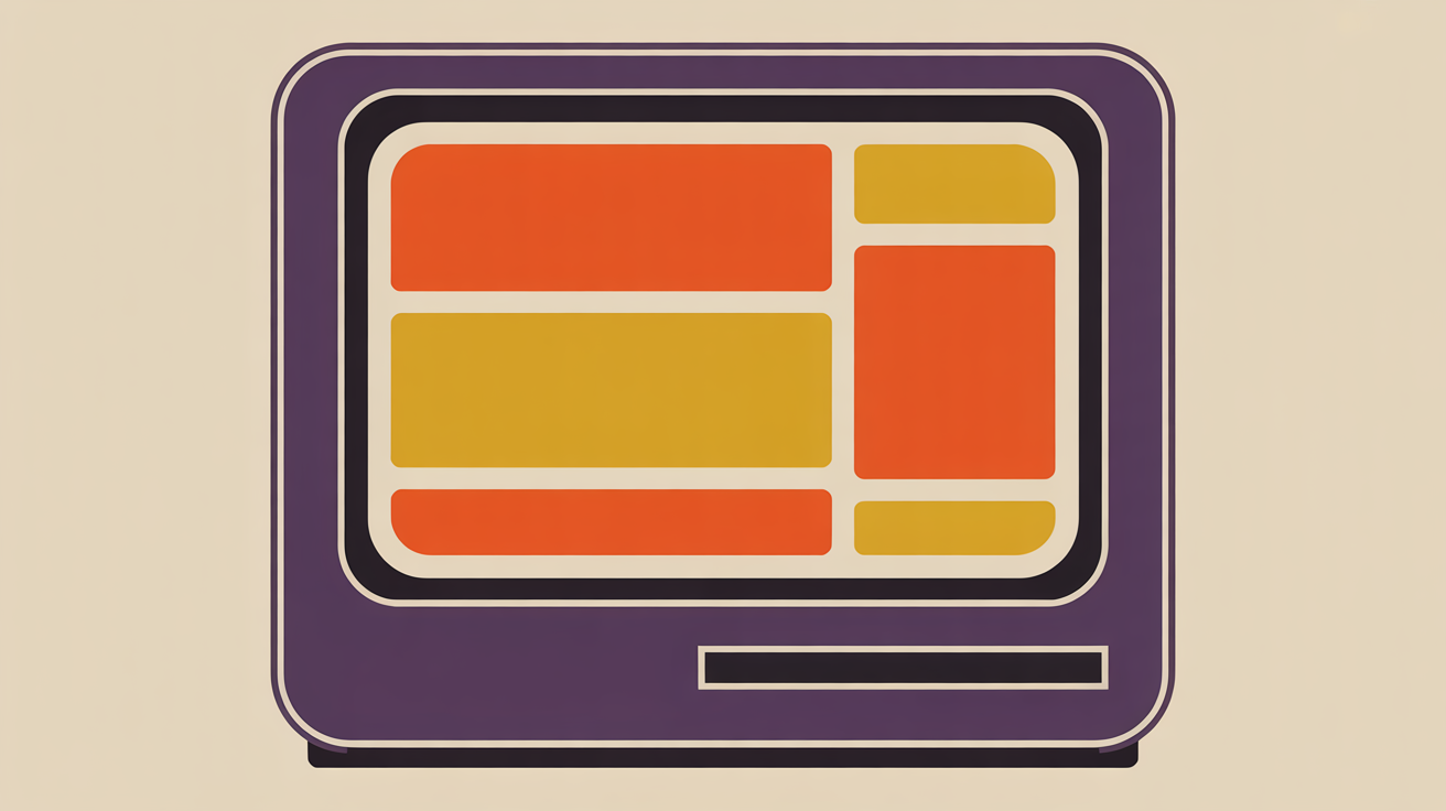 Retro illustration of a computer screen with banner ads representing digital advertising revenue for associations
