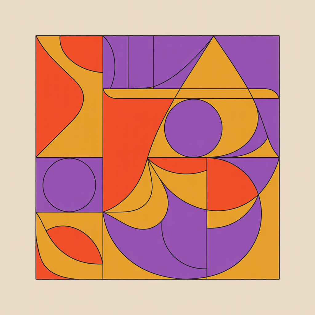 Retro square frame illustration representing social media graphic design services