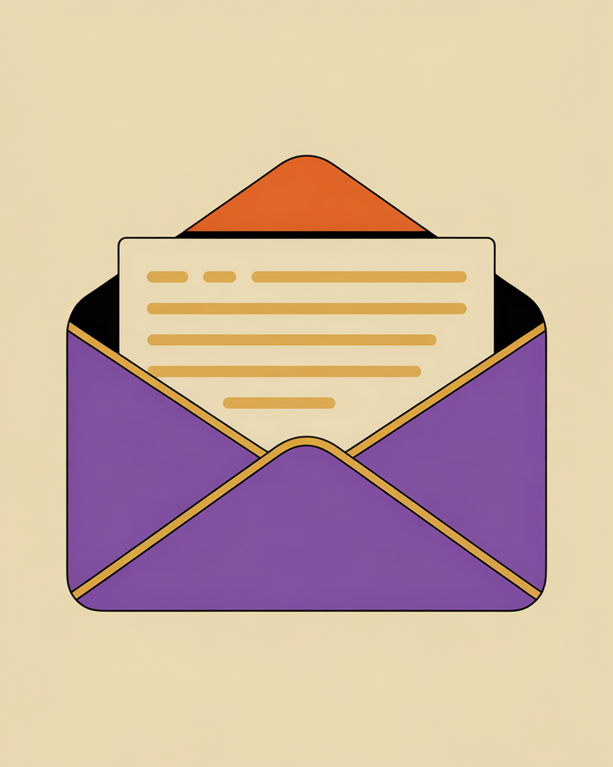 Retro envelope illustration representing email marketing services for association member engagement