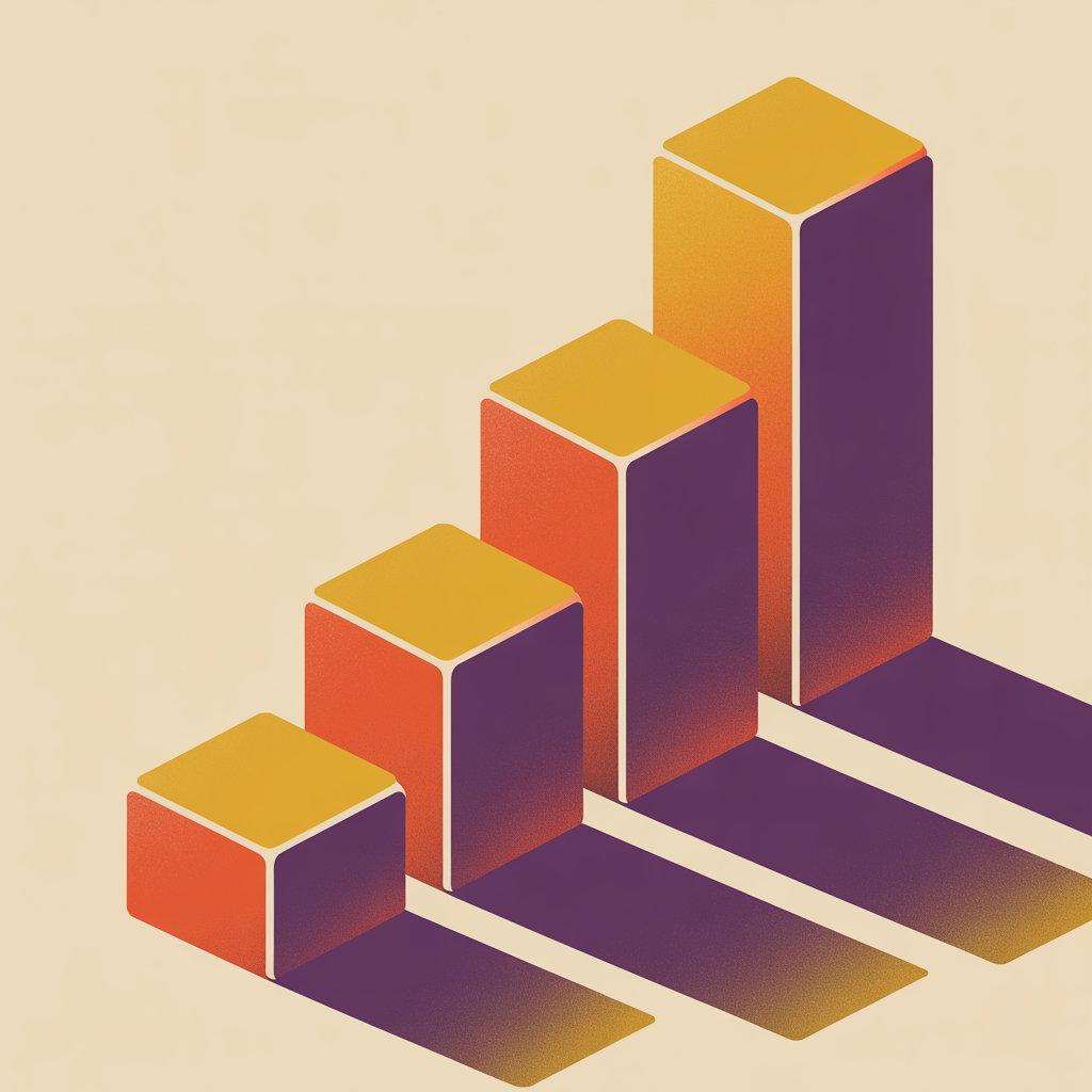 Retro building blocks illustration representing brand development for real estate agents