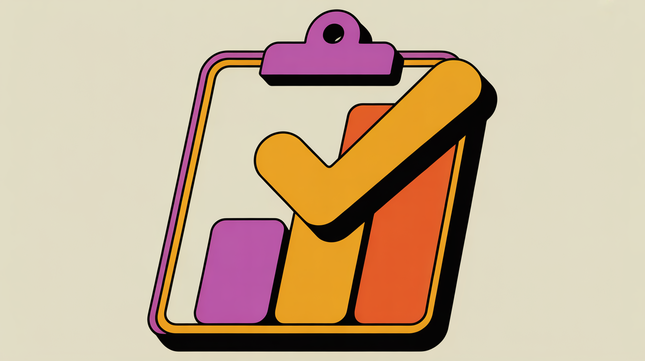 Retro illustration of a report with an upward chart representing sponsorship ROI measurement and data-driven reporting