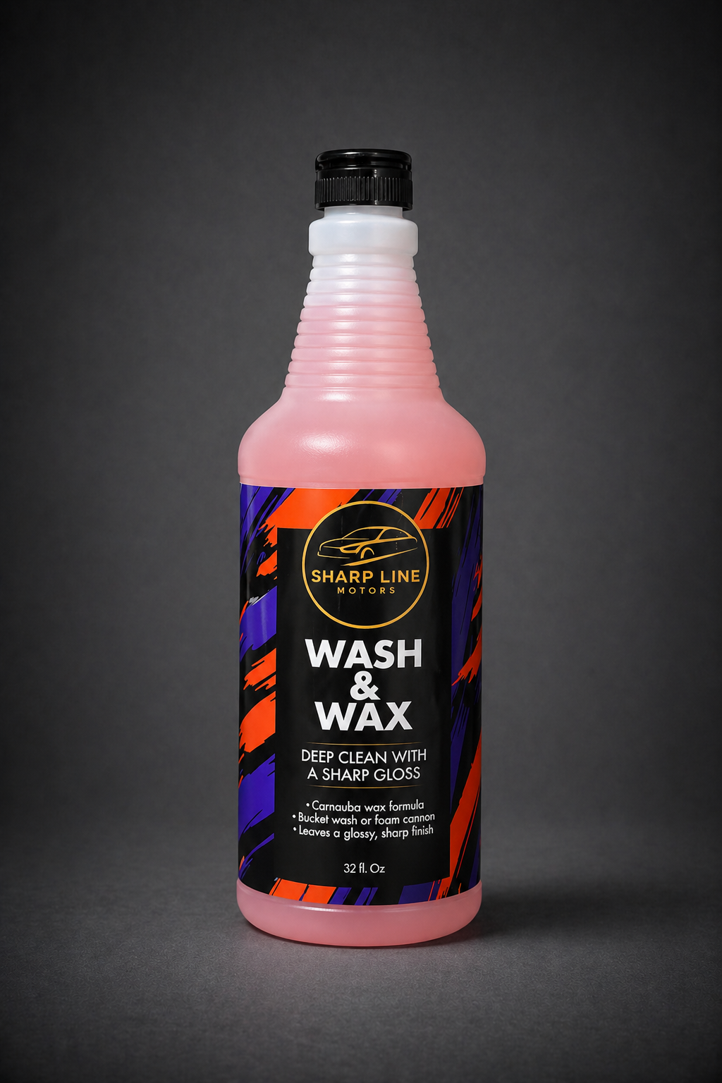 A bottle or premium car wash and wax