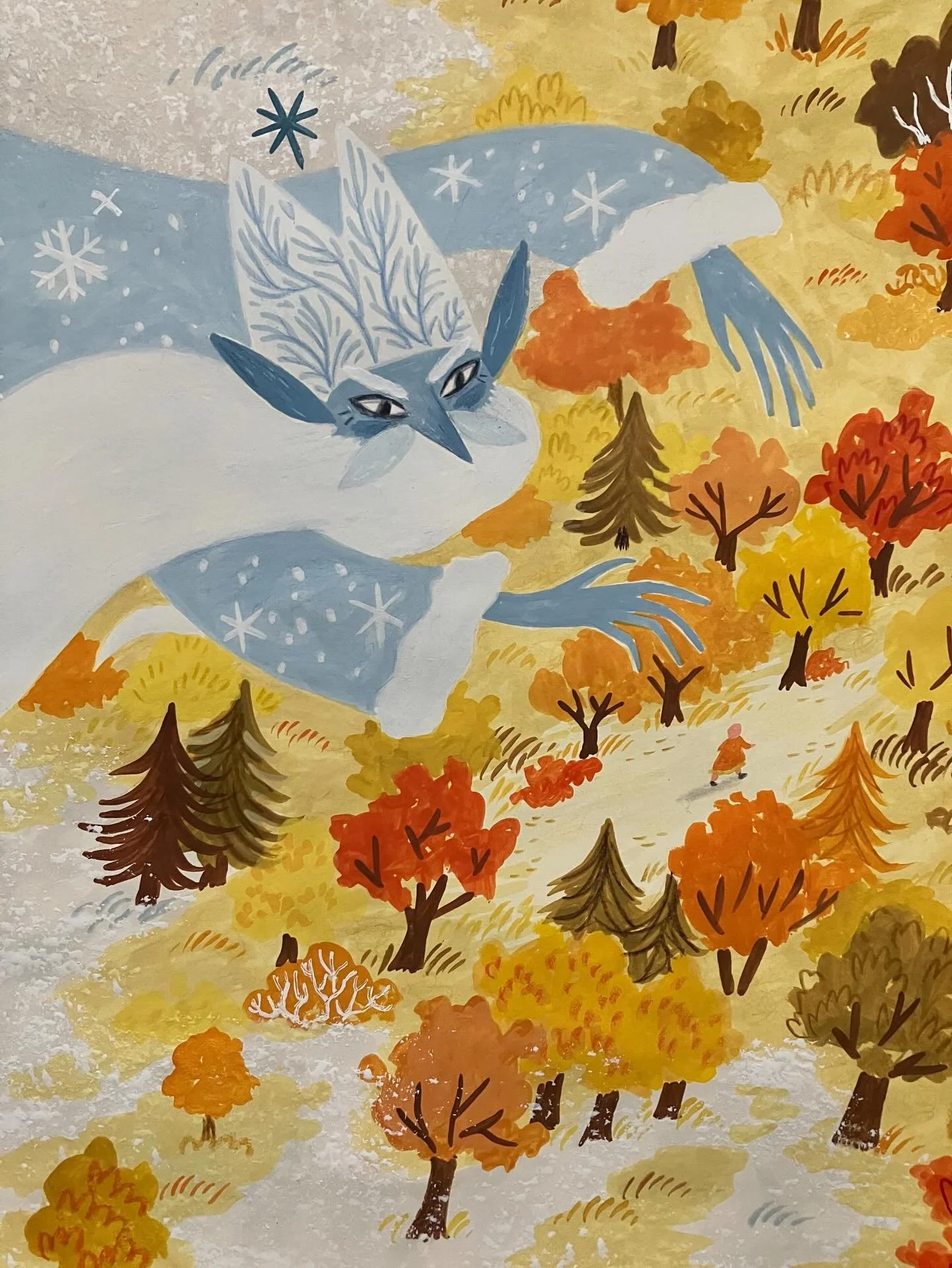 Crop from a painting I&rsquo;ve been working on, you can see the full sized version on my website! Link in bio