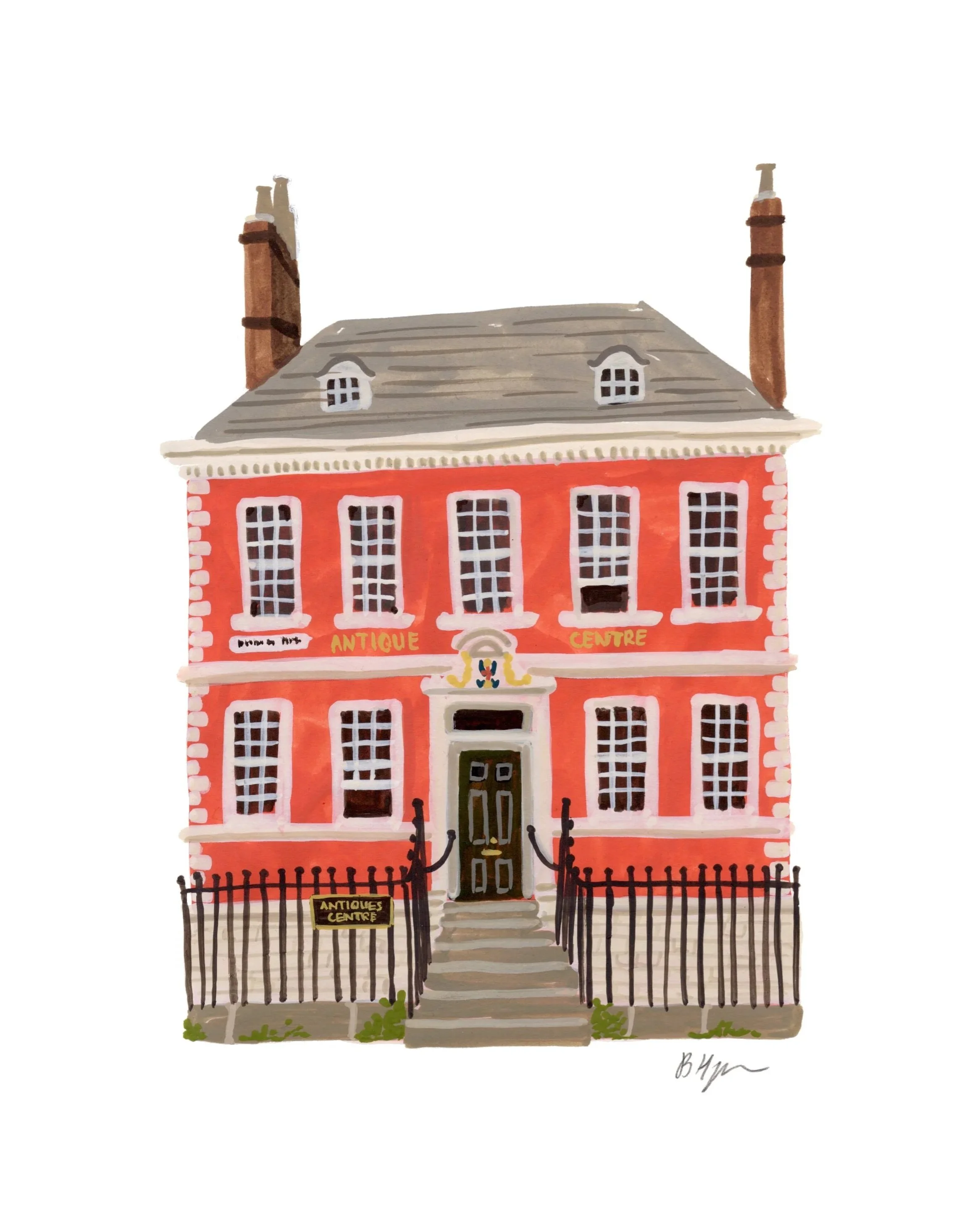 Hand painted in gouache, this is a bespoke building portrait of The Red House in York, england.

Keywords 
Becki harper Business b2b branding website social media image picture logo profile icon merchandise merch prints wedding gift birthday new hous