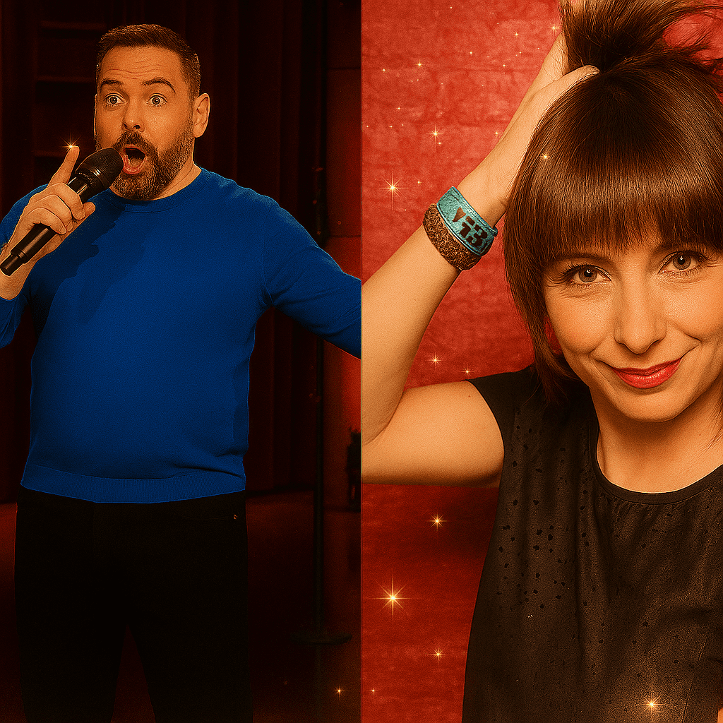  Two Top NYC Comics Greg Stone & Ophira Eisenberg at Lititz Shirt Factory