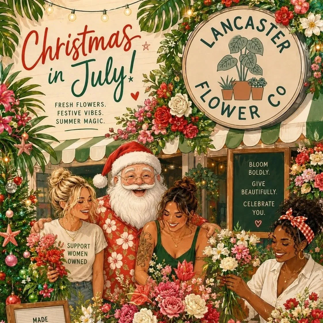 Christmas in July with Lancaster Flower Shop