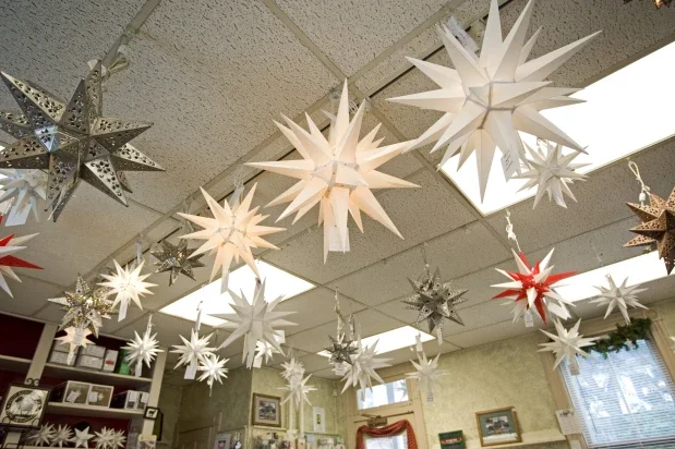 moravian-gift-shop-images-2018angled-ceiling-of-stars.webp